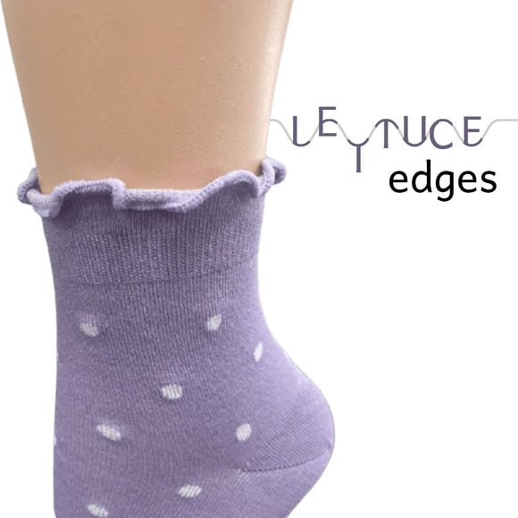 Women's Bamboo Low Cut Quarter 4-Pair Pack Lettuce Edge Ruffle Socks