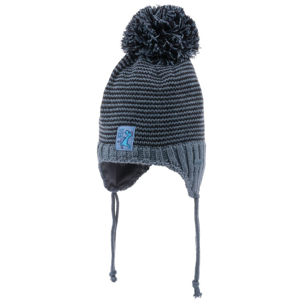 Knitted Winter Beanie with Sherpa Lined Earflaps for Infants (0-18 Months) - Wear Sierra