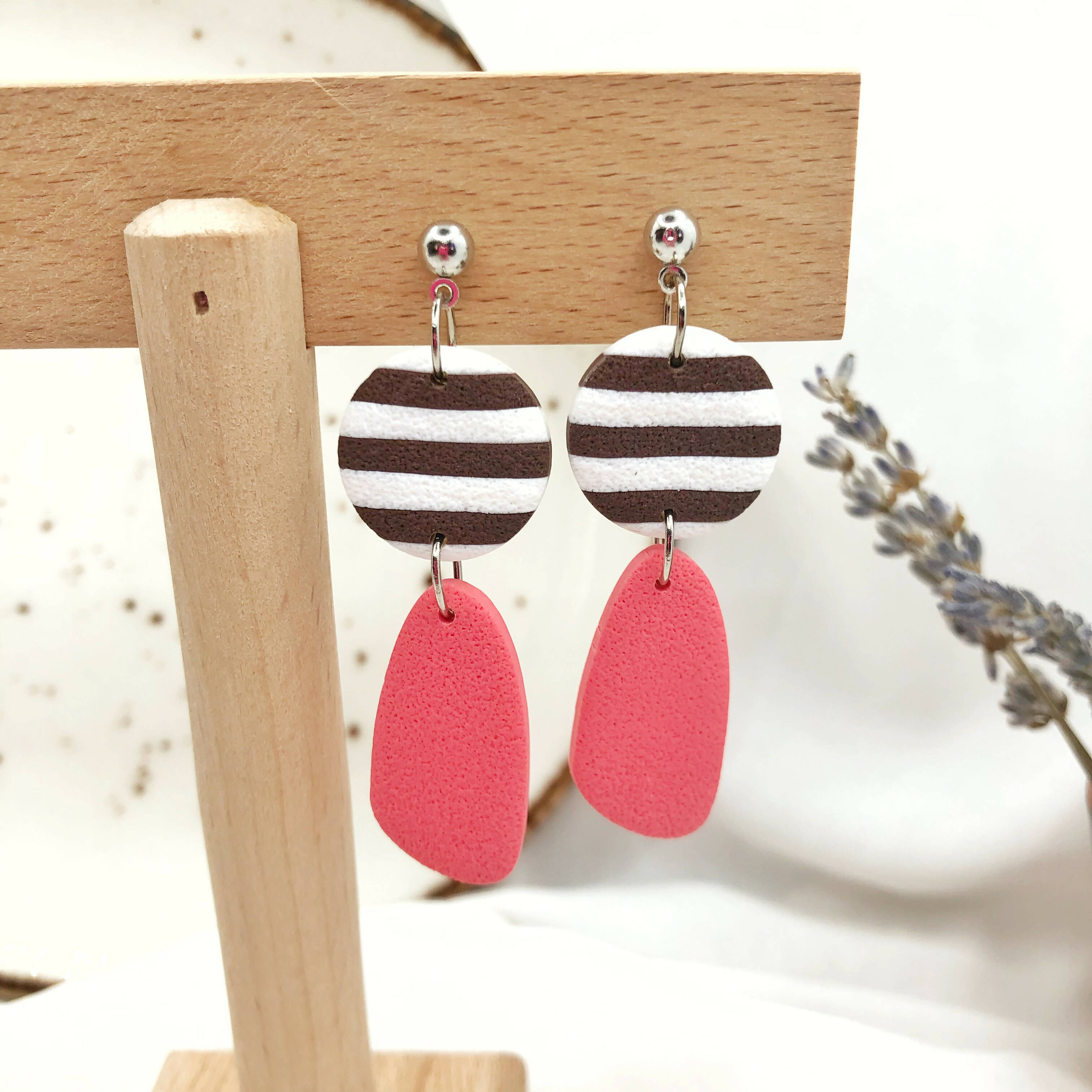 Women's Stylish Earrings, Hand Crafted Polymer Clay Earrings, Nickel Free Women's Earrings - Wear Sierra