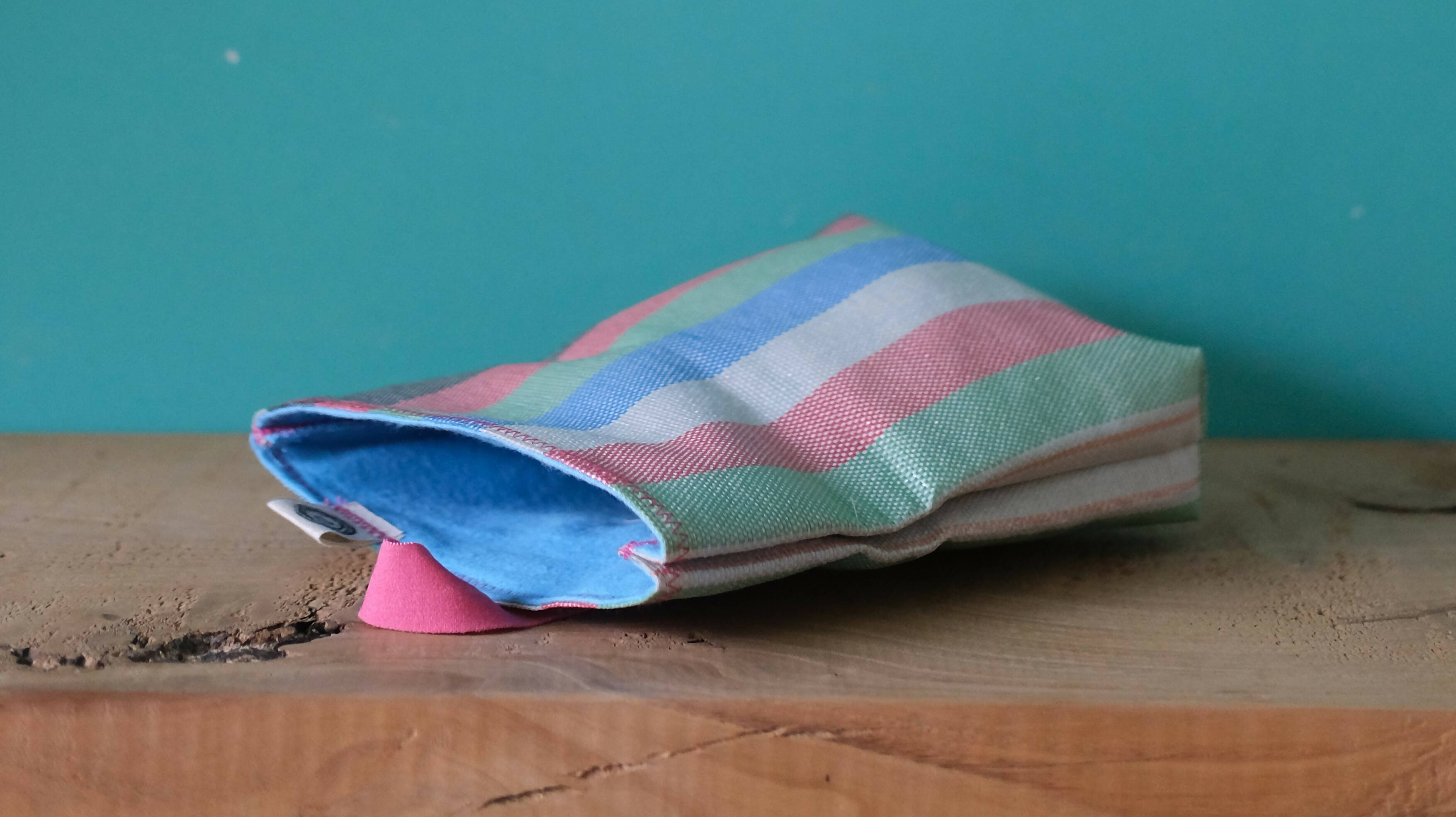 Small Make Up Bag, Ecofriendly Colorful Money and ID Wallet, Planet Earth Friendly Handmade Small Reusable Bag - Wear Sierra