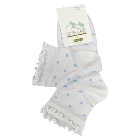 Women's Bamboo Low Cut Quarter 4-Pair Pack Lettuce Edge Ruffle Socks