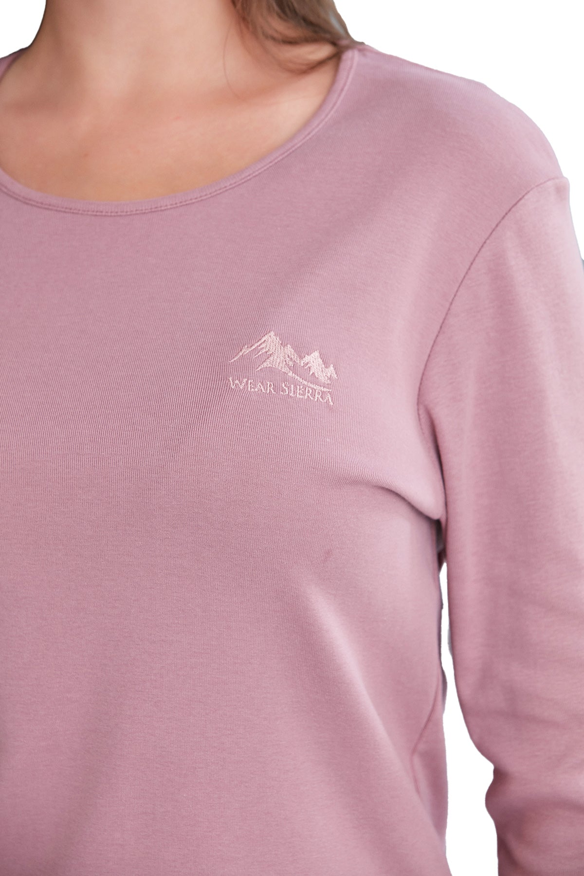 Scoop neck long sleeve T-Shirt for Women in Pretty Fall Colors - Wear Sierra