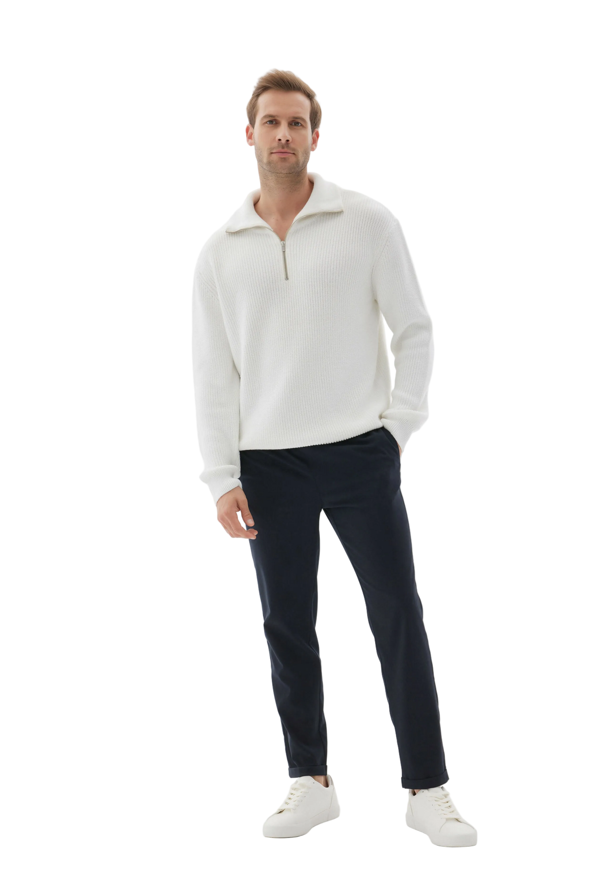 Men’s Quarter-Zip Knit Sweater
