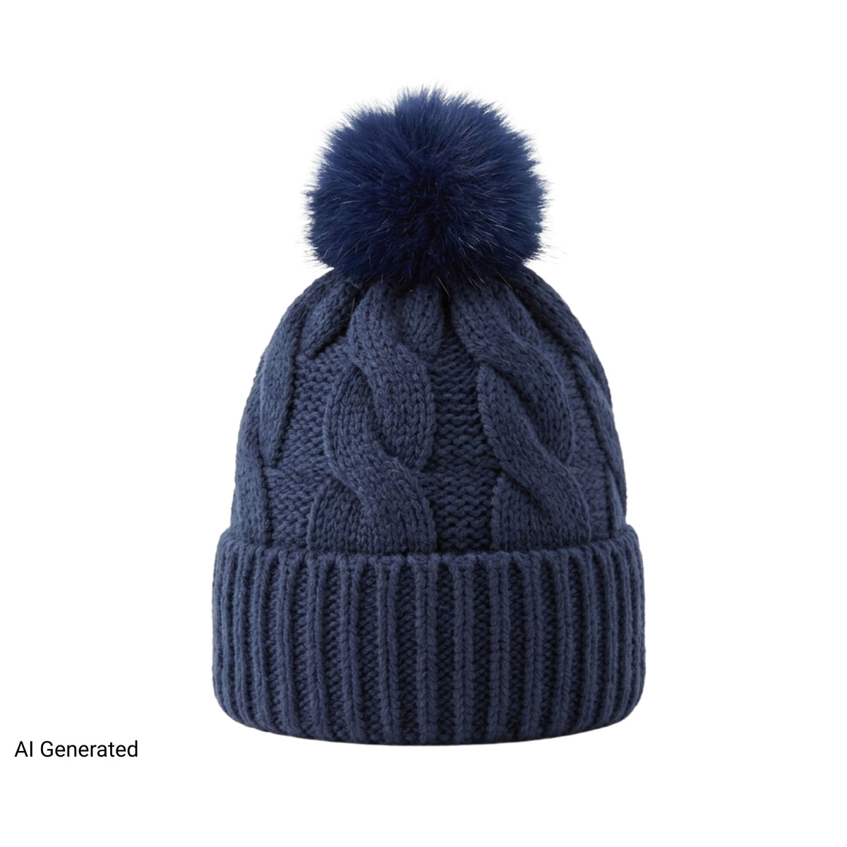Women's Cable Knit Beanie with Soft Fuzzy Lining – Warm Winter Hat