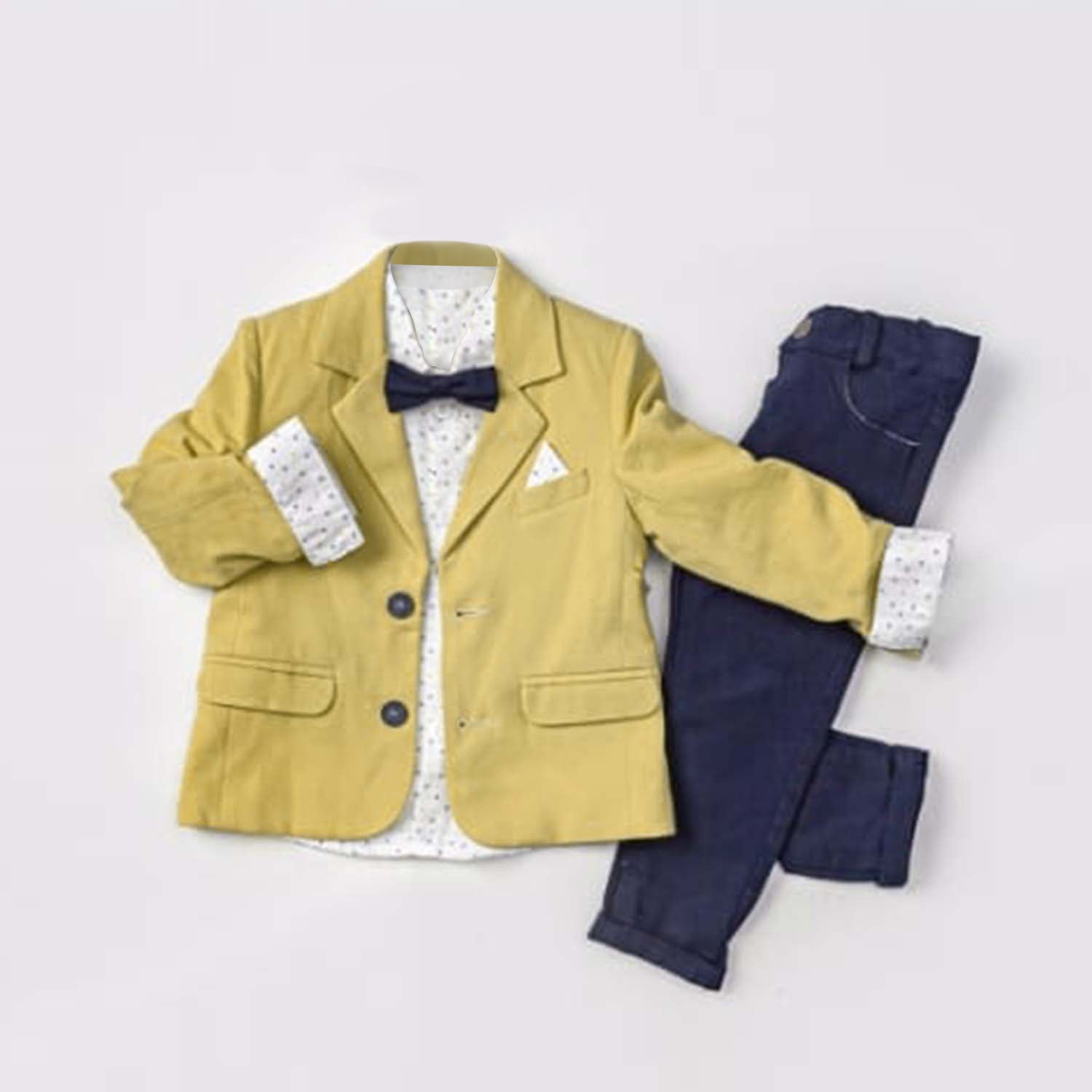 Buy green Little Boy&#39;s Colorful Suit Jacket, Pants and Button-Up Shirt 3-Piece Set