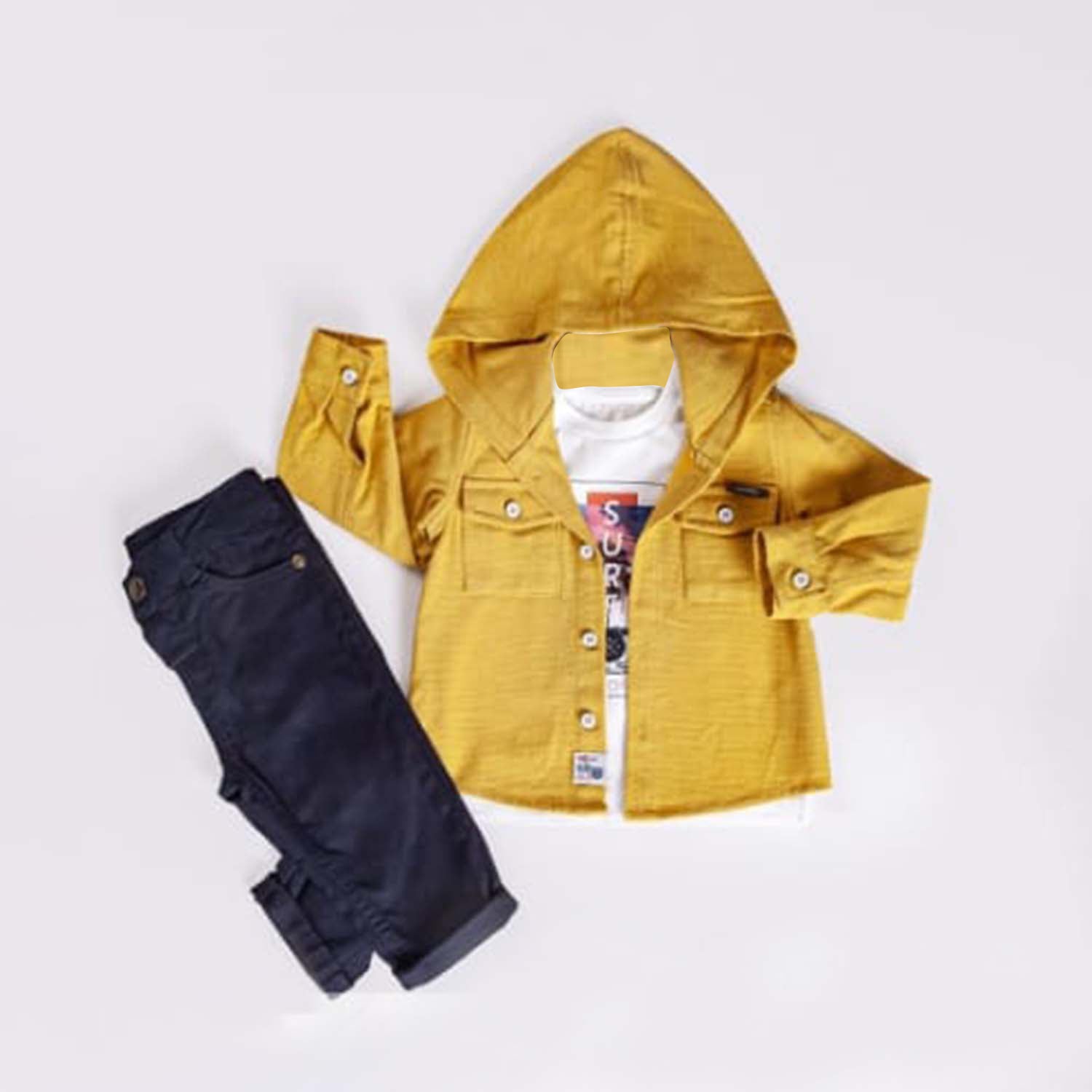Little Boys' Comfortable and Stylish Hoodie Jacket, Pants and T-Shirt 3-Piece Set - 0