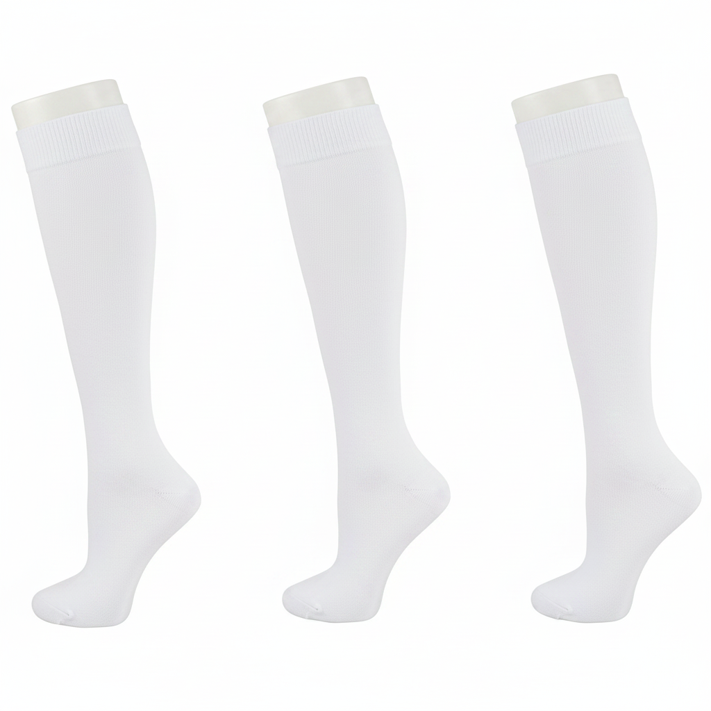 Uniform Knee High Socks for Kids & Women Combed Cotton Knee Highs (3 Pair Packs)