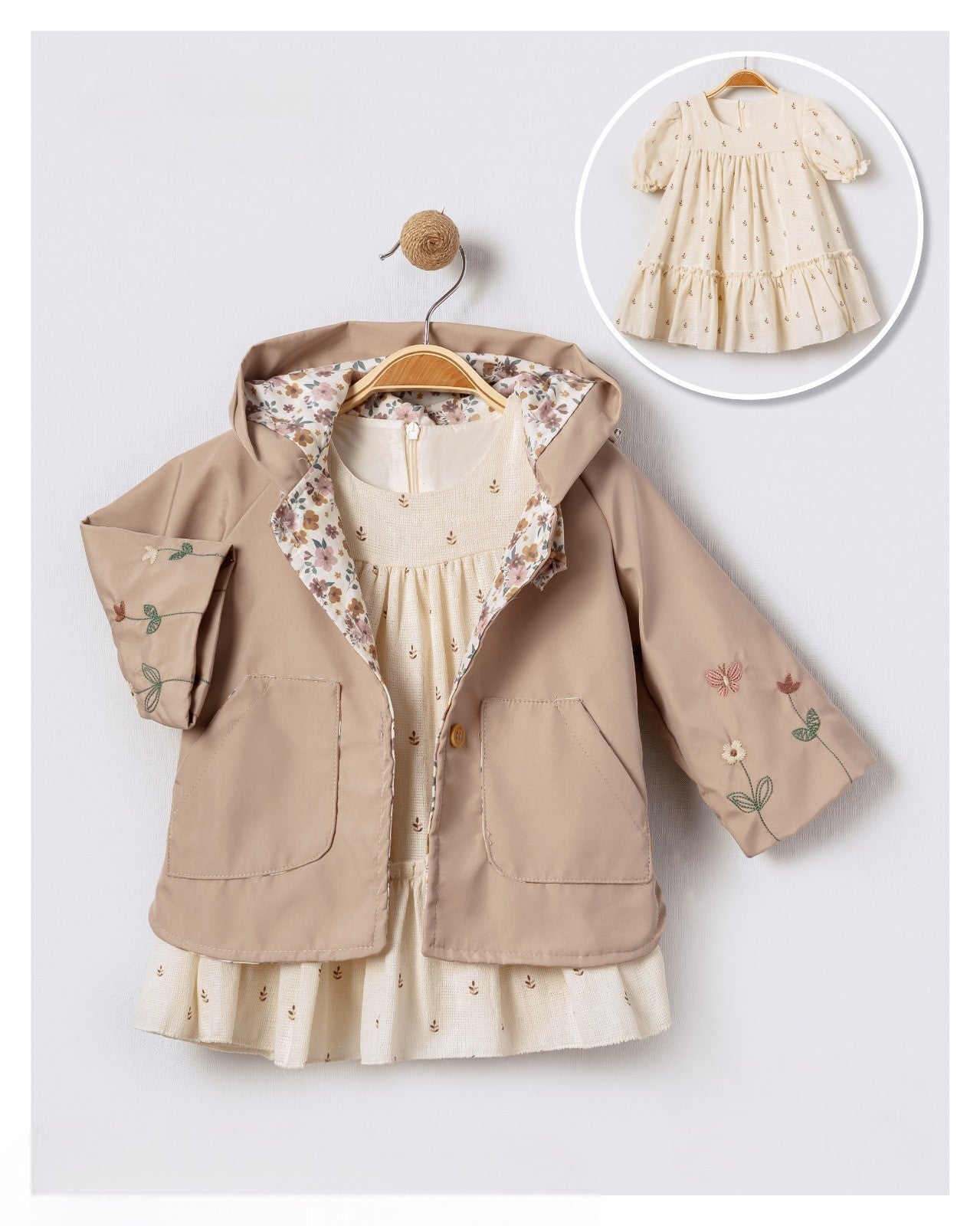 Adorable Little Girls' Dress - Perfect for Dressy Event, Summer and Fall 2-Piece Girls' Outfit