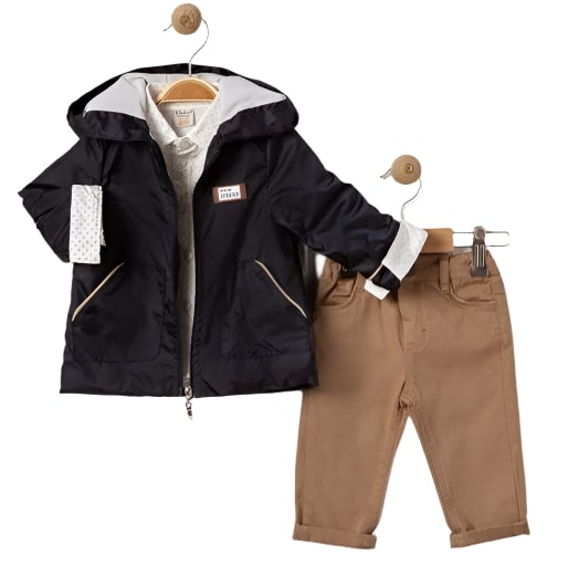 Little Boys' 3 Piece Jacket, Pants and Button Up Long-Sleeve Shirt Set - Great Birthday Gift for Your Toddler