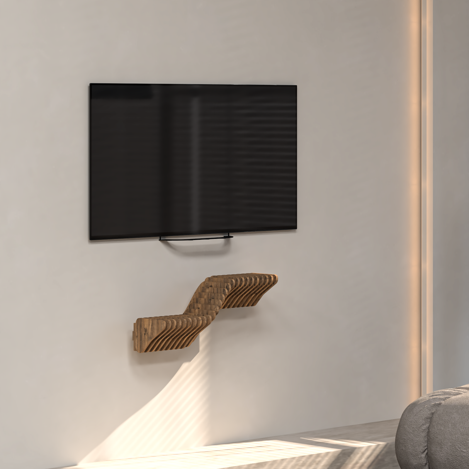 Parametric Shelf 20 inch Wavy Design Display Shelf