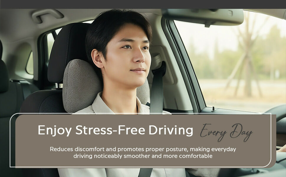 Travel Neck Pillow for Car or SUV with Elastic Strap