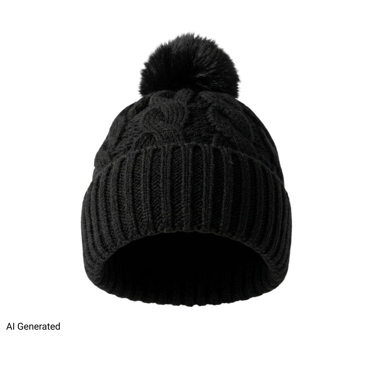 Women's Cable Knit Beanie with Soft Fuzzy Lining – Warm Winter Hat