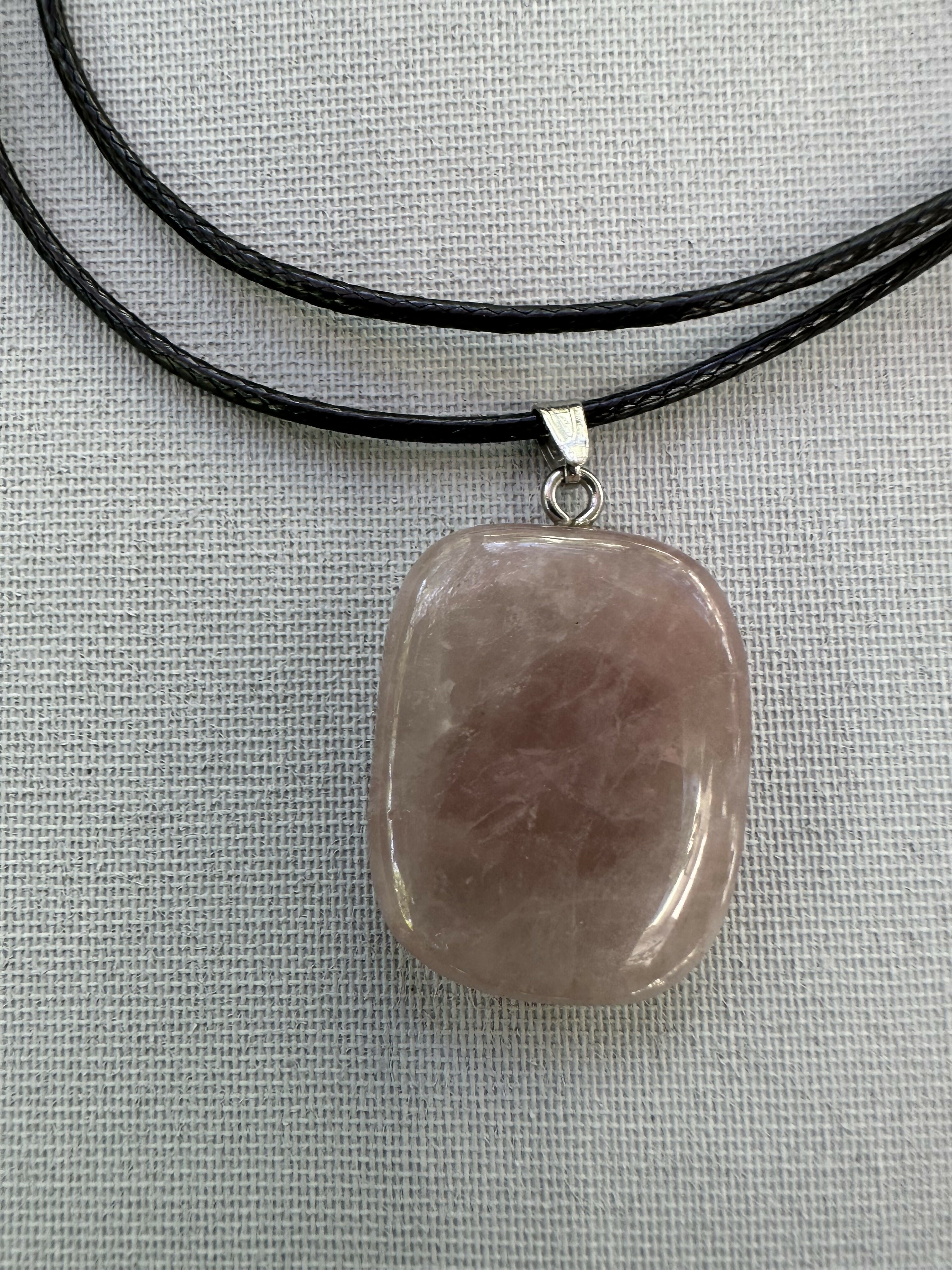 Pink Quartz Natural Stone Bracelet with Matching Necklace - 0