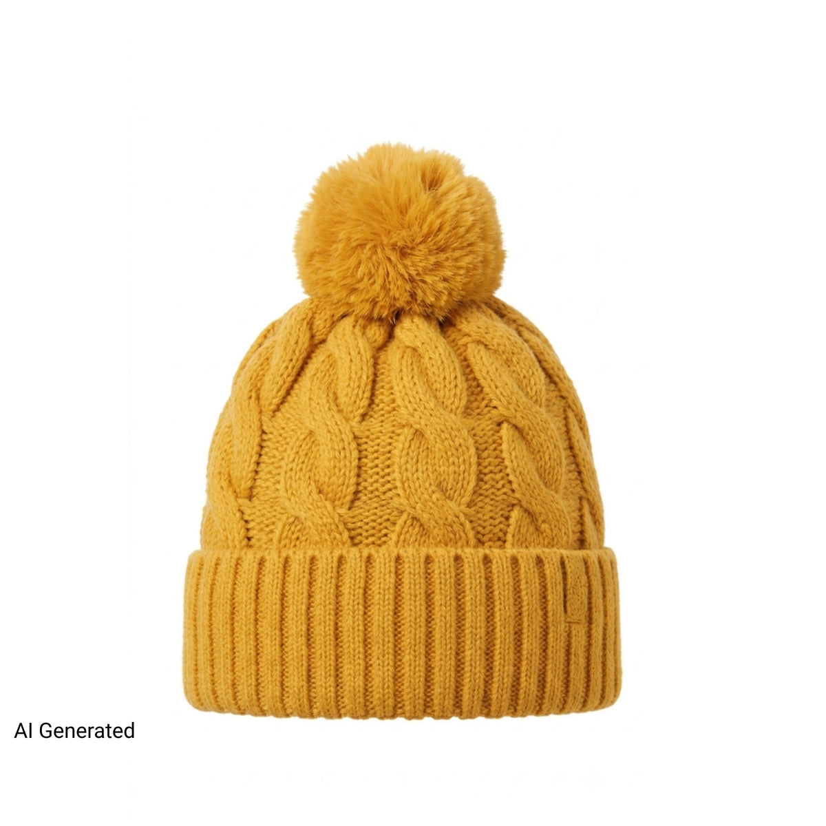 Women's Cable Knit Beanie with Soft Fuzzy Lining – Warm Winter Hat