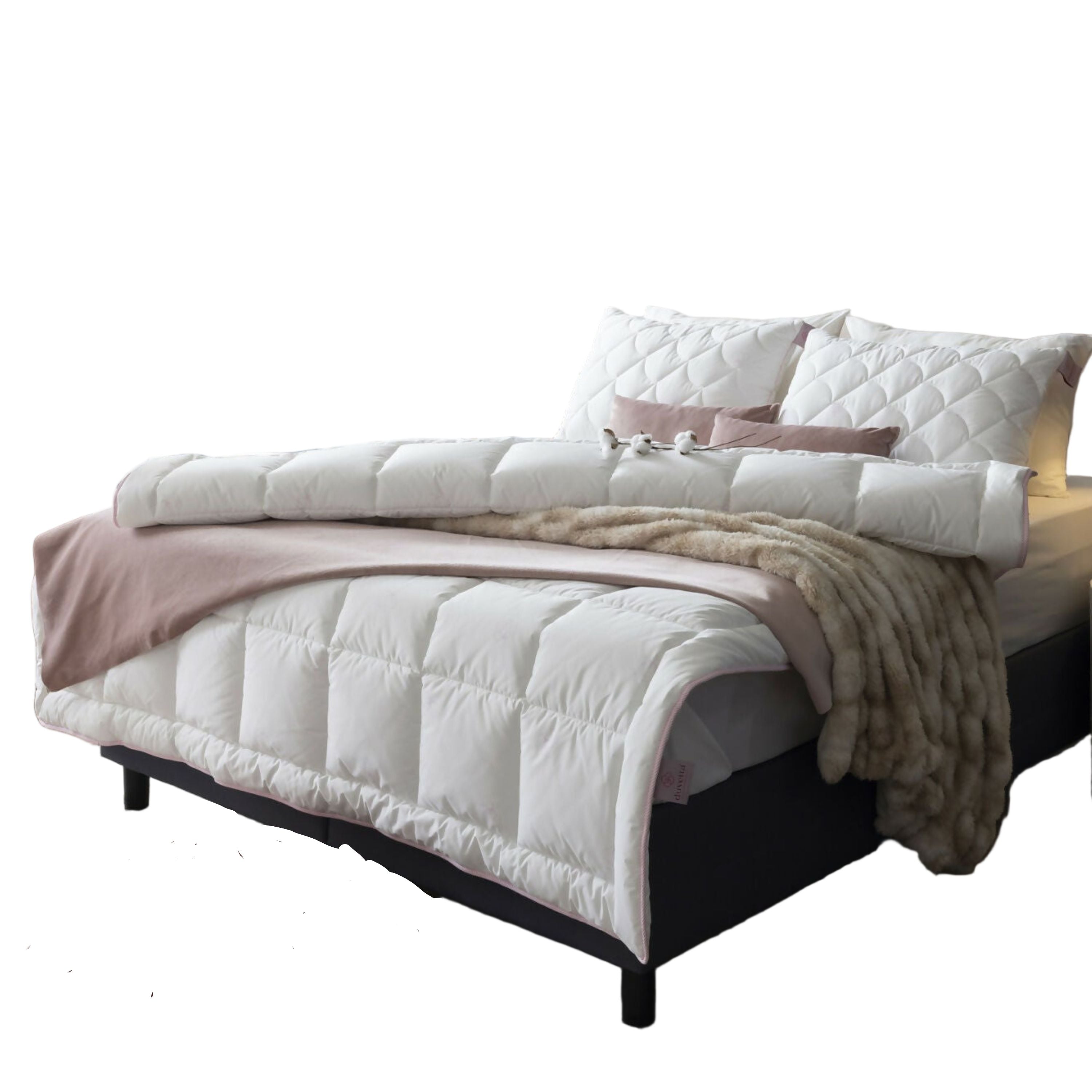 Duvetta 100% Cotton Comforter with Cotton Fabric Cover Premium Quality Cotton -All Season Useable- Duvet-Medium Weight Quilt (Queen U.S. Standard)