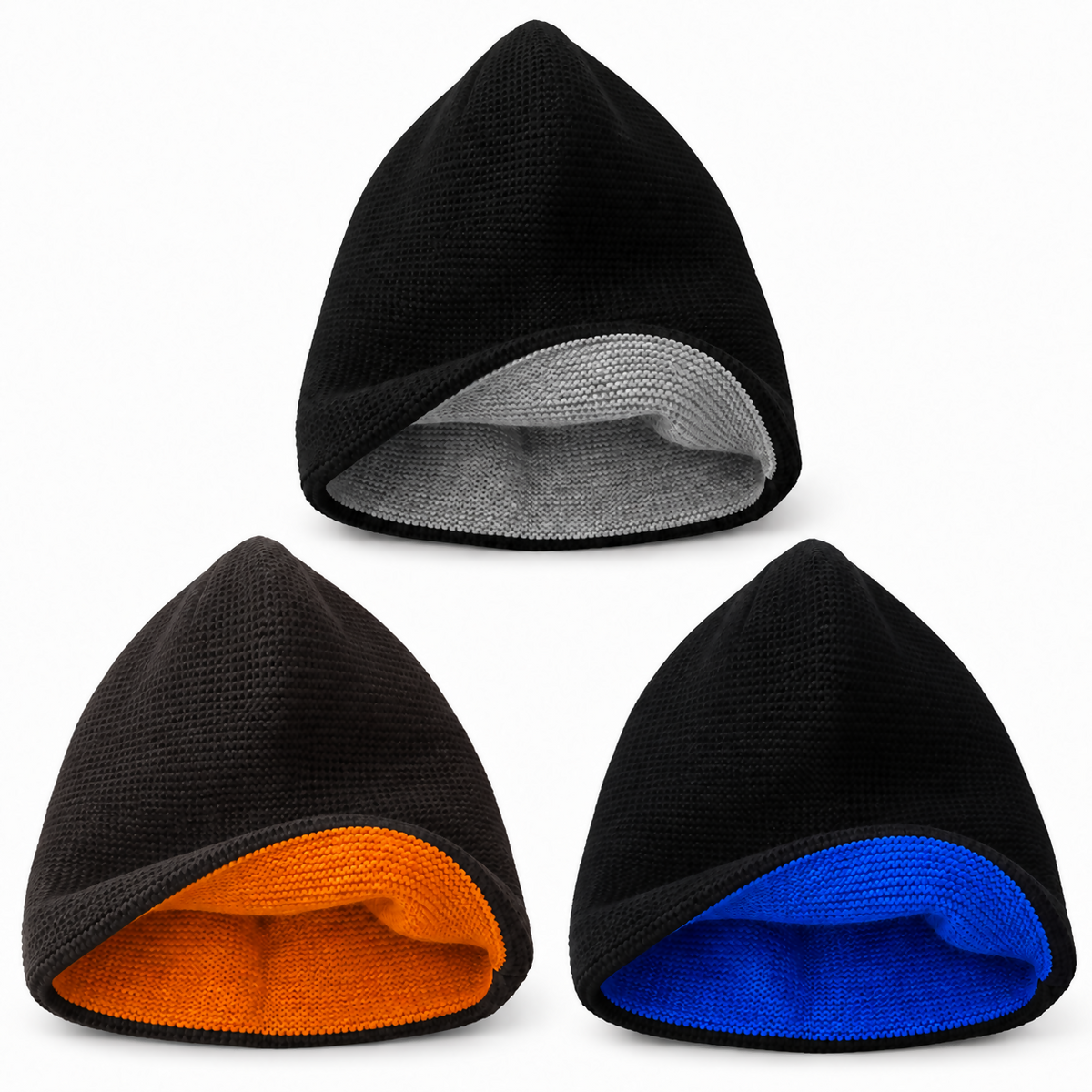 Unisex 2-in-1 Reversible Knit Beanie
