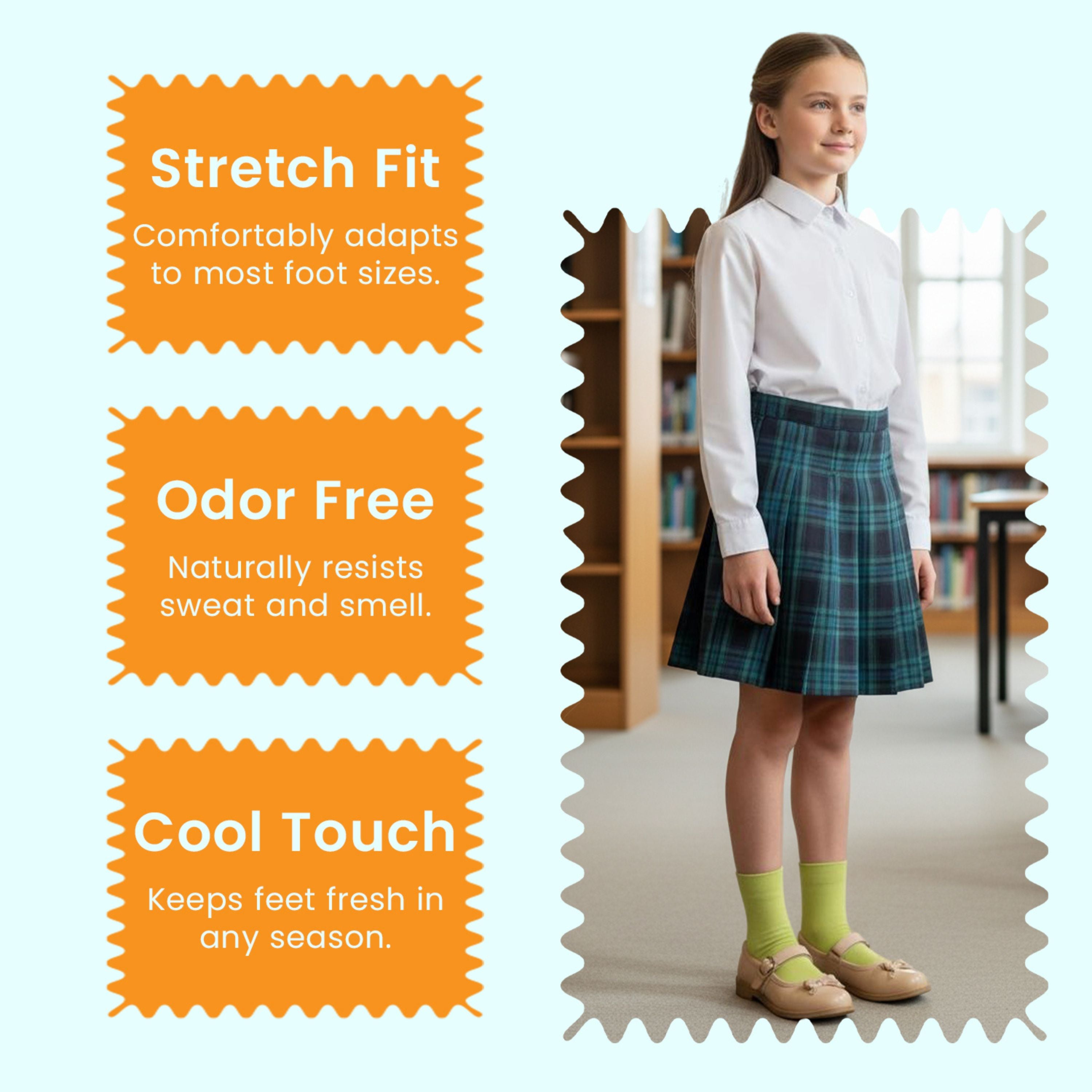 Women's Colorful Rayon Crew Socks - 3 Pair Packs