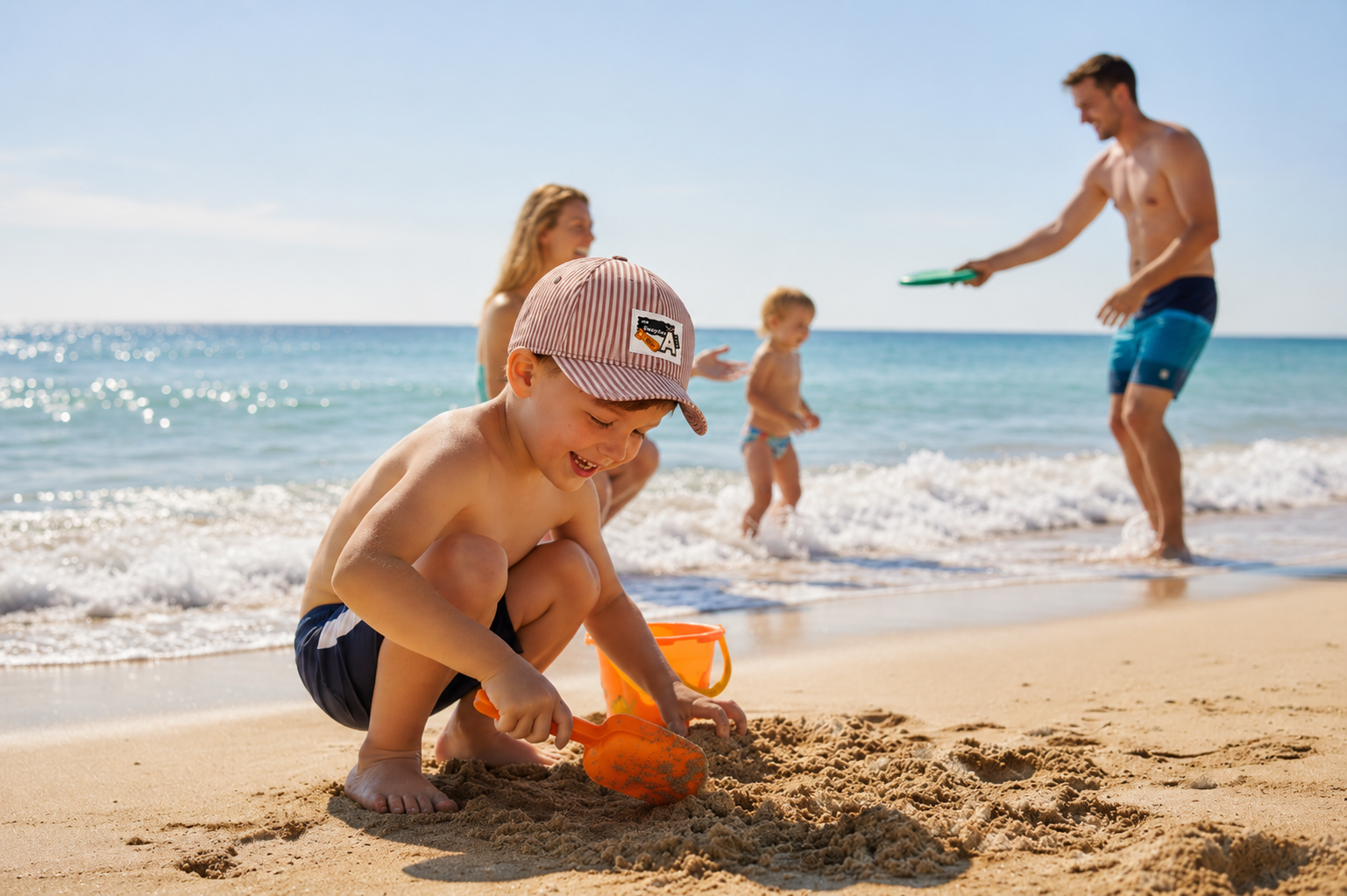 Boys Striped Cap for Summer, Fits Ages 5 Years to 8 Years