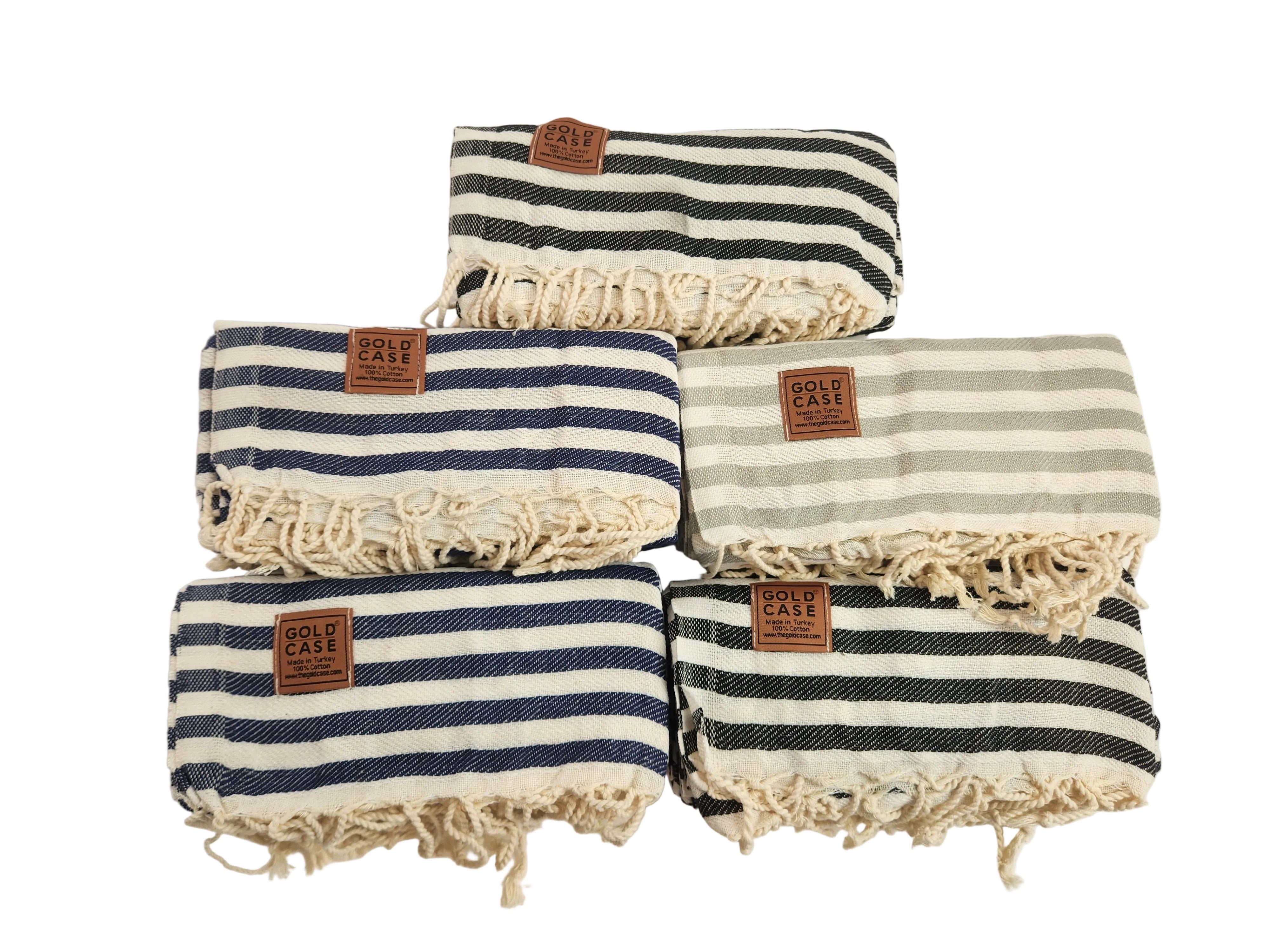 Oversized Turkish Beach Towel Set (5 Pack) – 100% Cotton Beach, Pool, Lake & Spa Towels