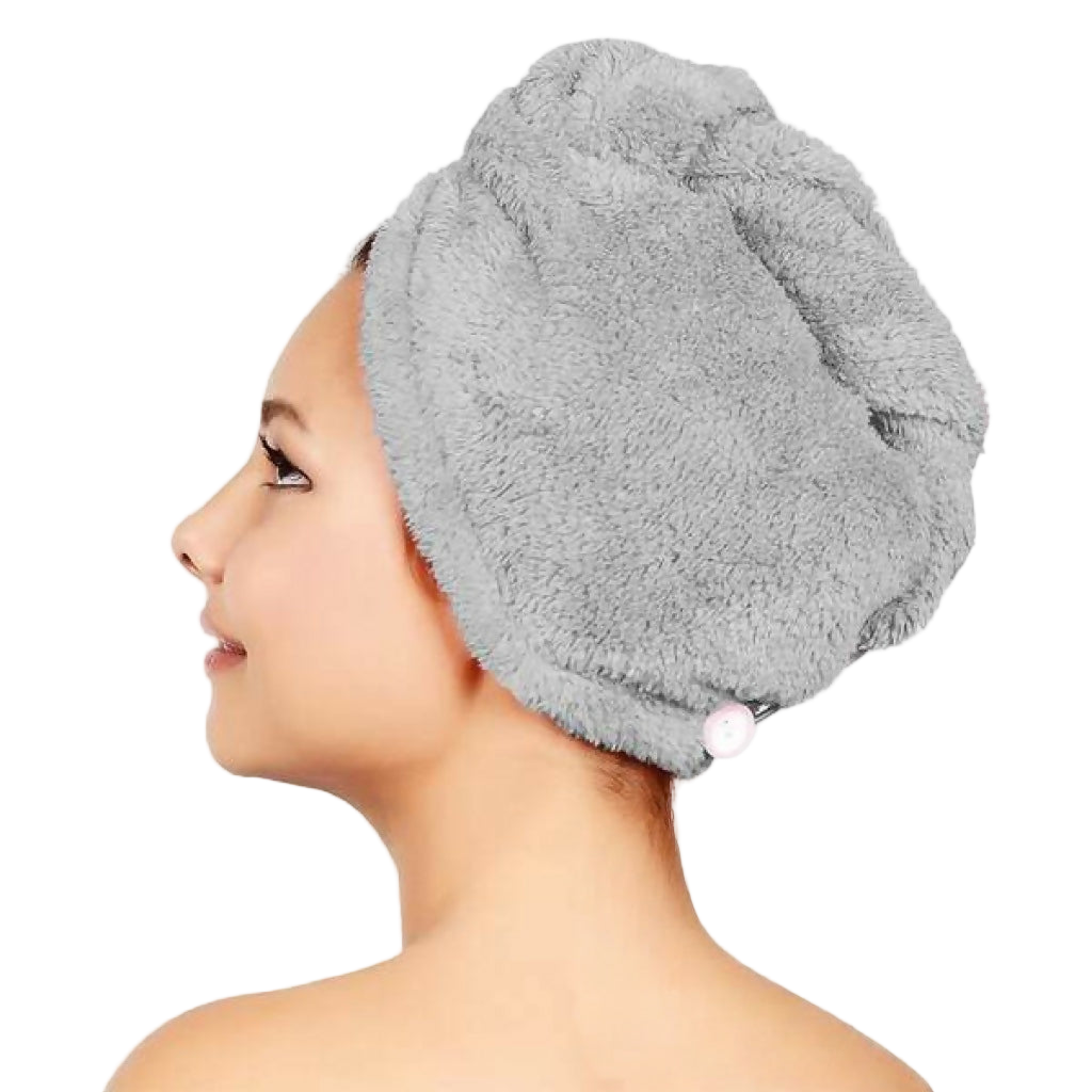 Women's Twist Hair Towel Wrap With Button, 4 Pack Set, 2 Pack Set, Super Absorbent, Quick Dry