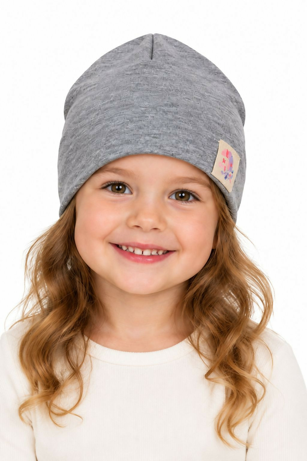 Girls Basic Cotton Beanie For Spring and Winter, Ages 4-8
