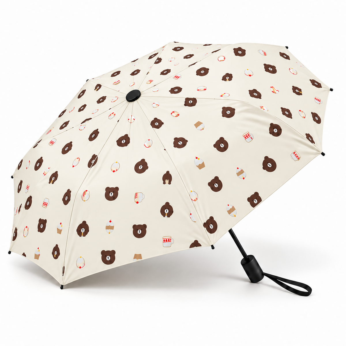 Compact Folding Travel Umbrella, 37.8-Inch Canopy, Portable Rain Umbrella for Women, Men and Kids