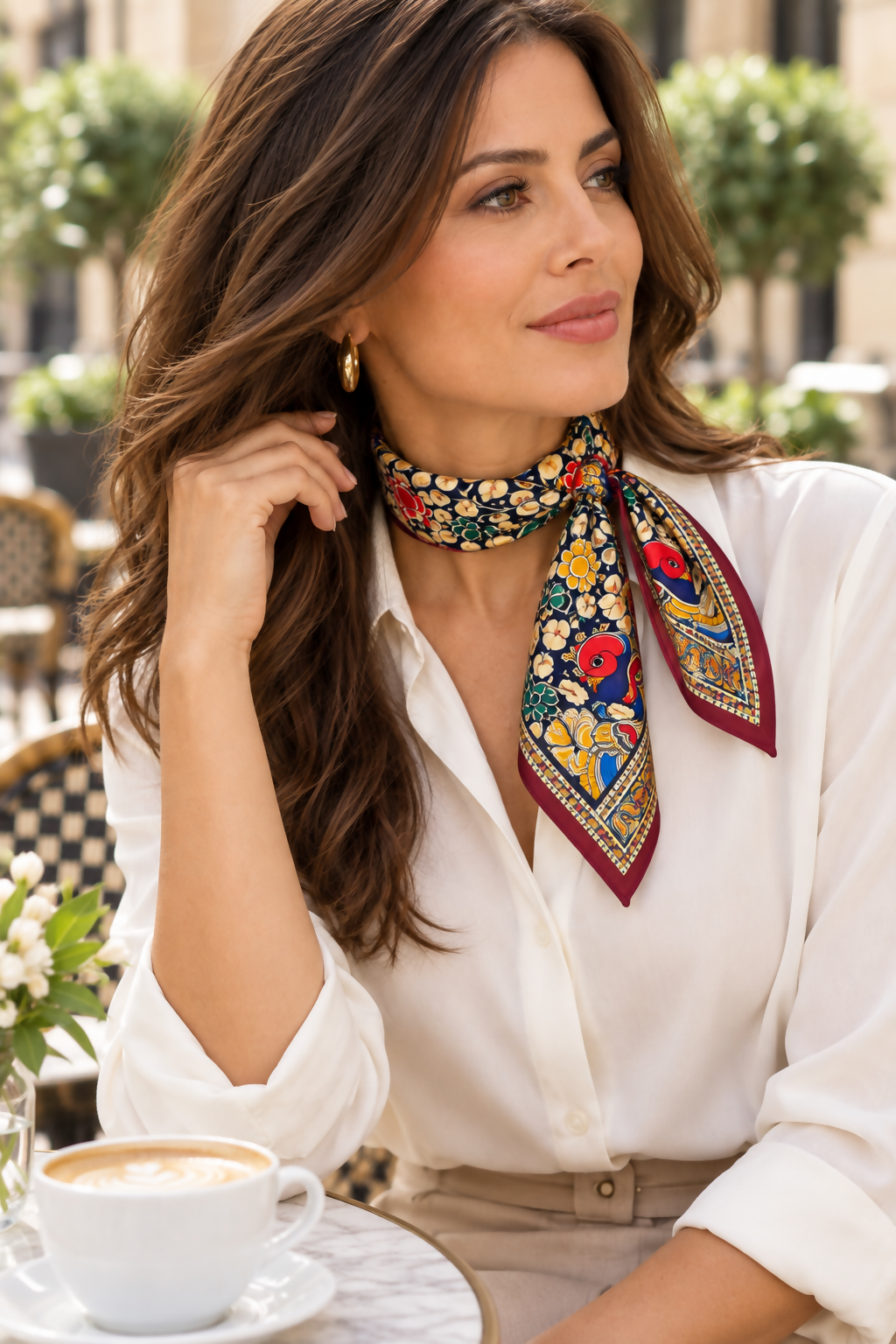 Women's Silky, Satin Twill Scarf Collection – Fashion Accessories in a Colorful 2-Piece Set