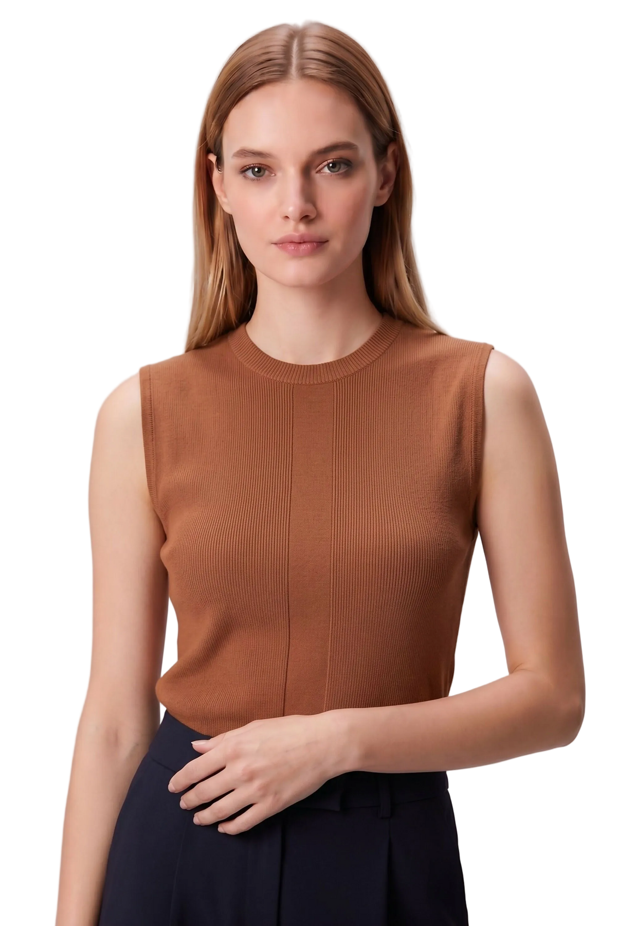 Women’s Ribbed Knit Sleeveless Top