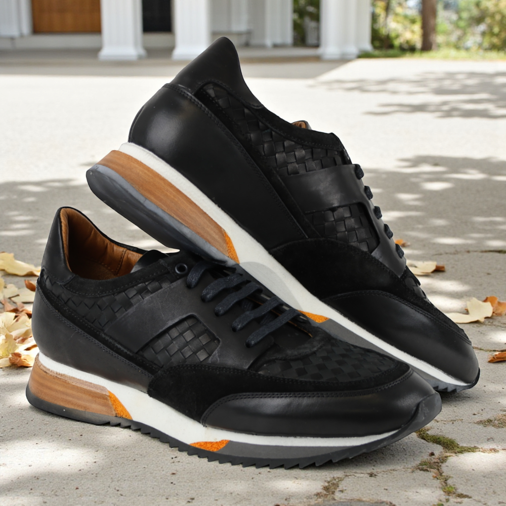Men's Leather Sneakers - Great for the Office, Casual Days (Aristotle Style)