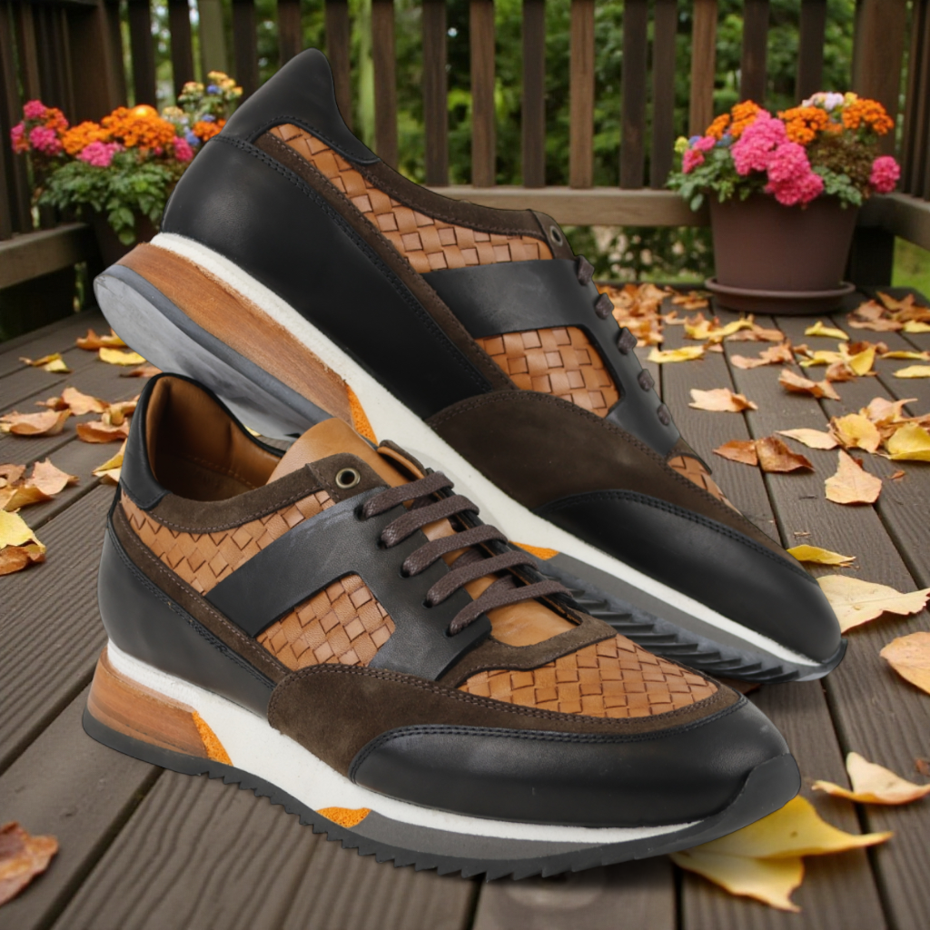 Buy brown Men&#39;s Leather Sneakers - Great for the Office, Casual Days (Aristotle Style)