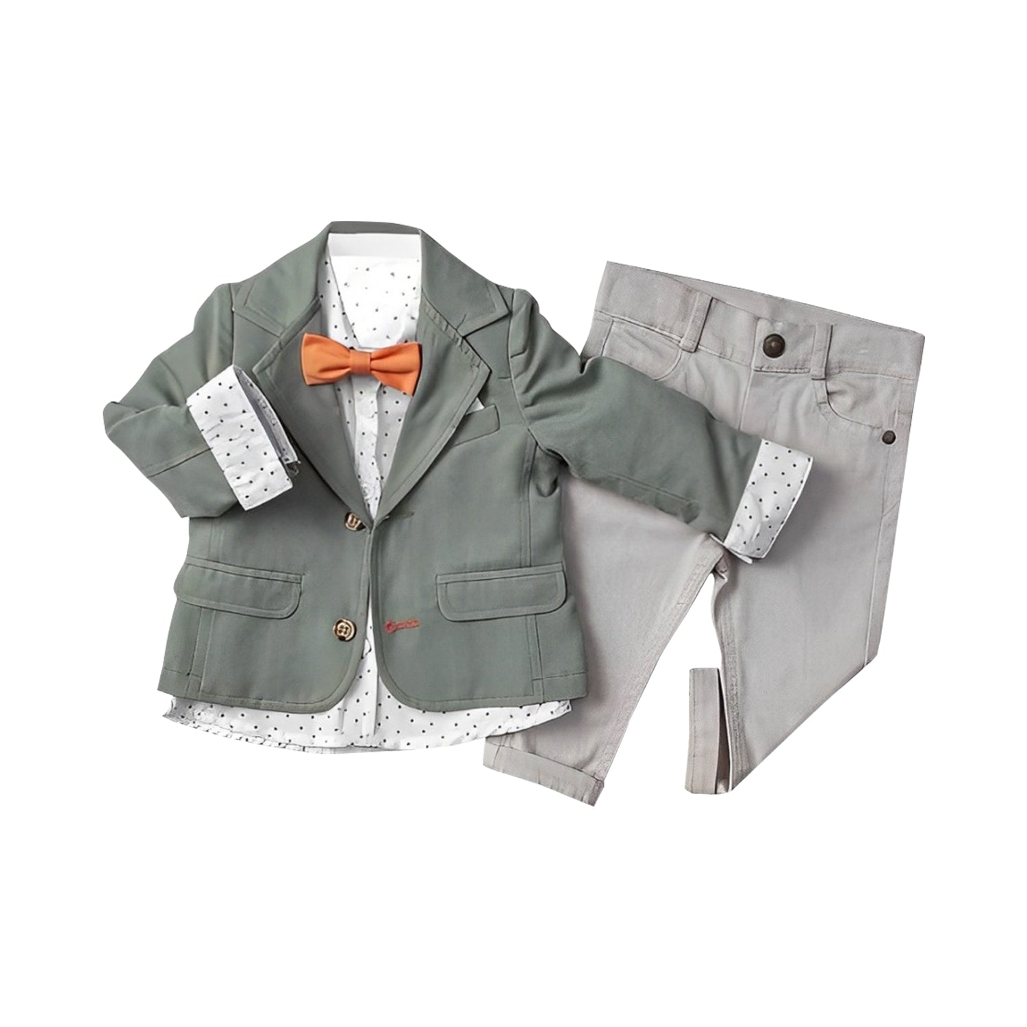 Infant and Toddler Boy's 3-Piece Suit with Fully Lined Jacket, Pants and Button Up Shirt