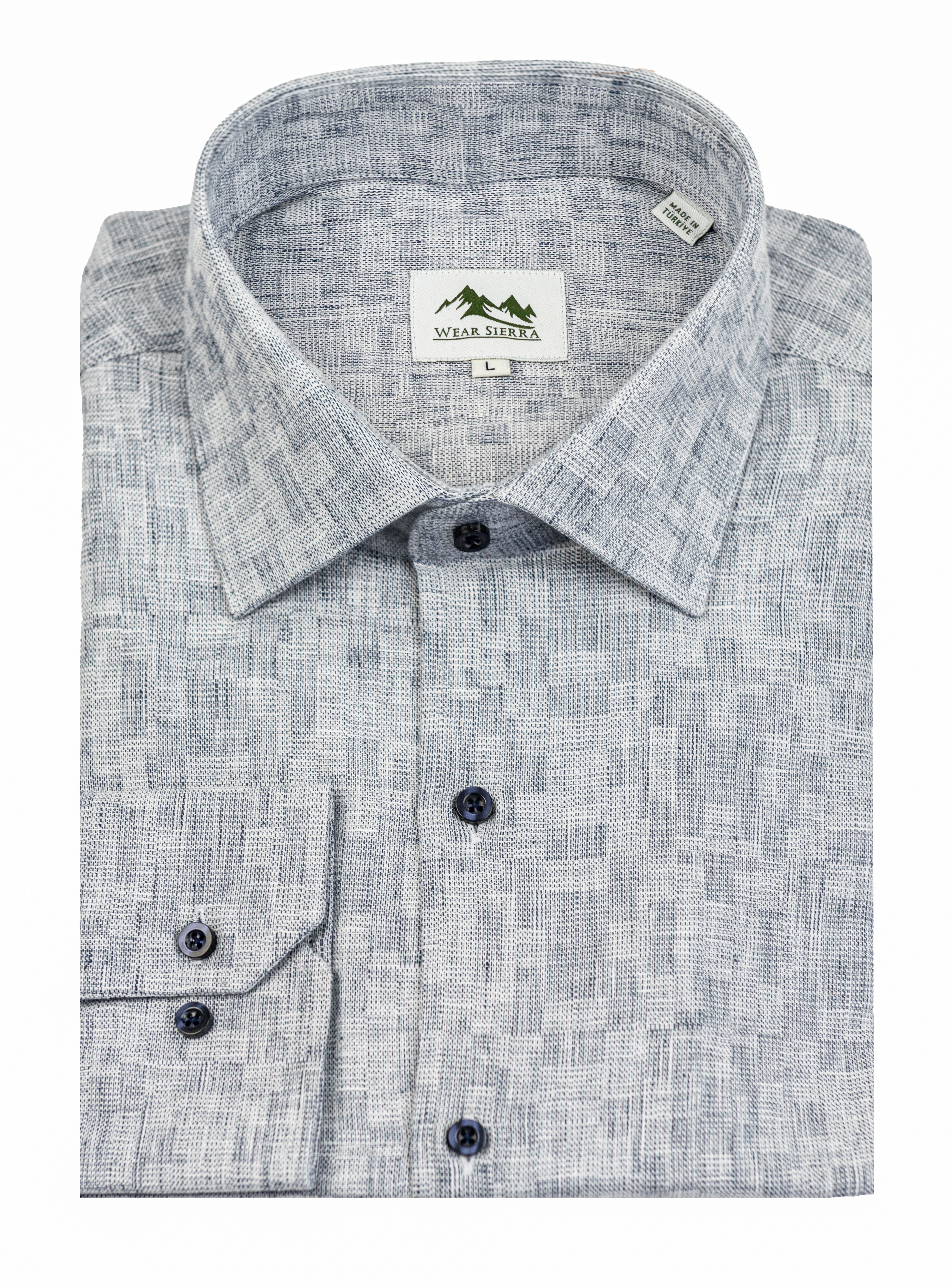 Wear Sierra Top Shelf Men's Turkish Cotton Long Sleeve Button Up Shirt in Blue, Casual Friday Shirt for Men (Copy)