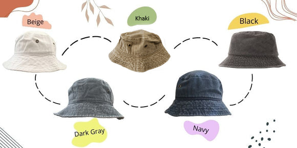 Bucket Hat for 4-8 Year Old Kids - Fedora Hat Faded Denim - Wear Sierra
