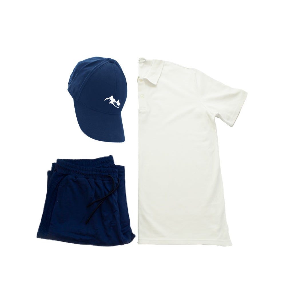 Men's Casual Wear Matched Set - Polo Shirt, 100% Cotton Shorts and Baseball Hat (3 Piece Set) - Wear Sierra