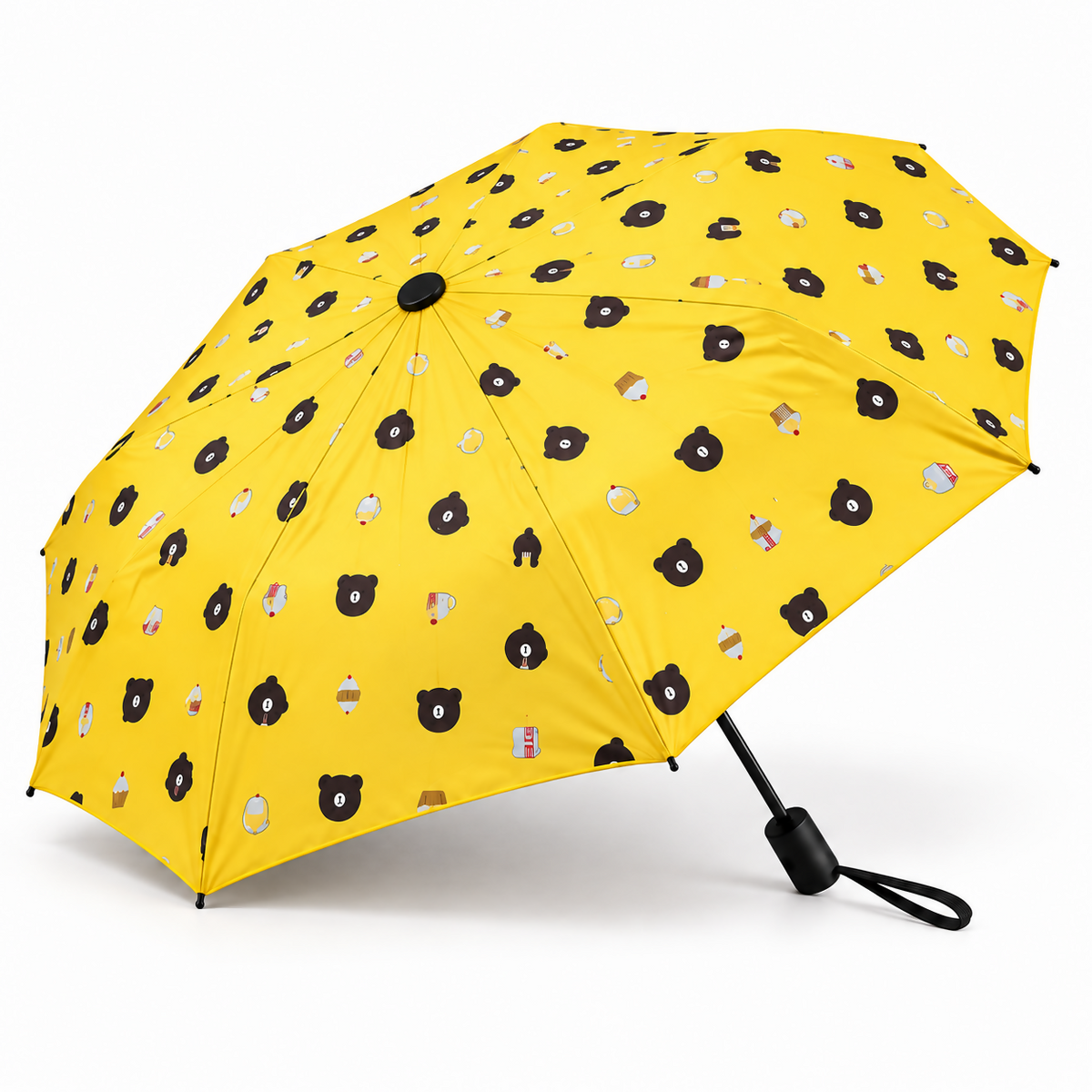 Compact Folding Travel Umbrella, 37.8-Inch Canopy, Portable Rain Umbrella for Women, Men and Kids