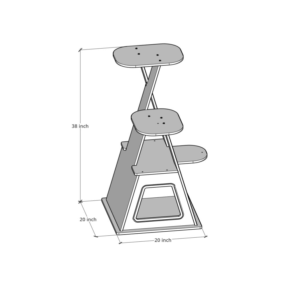38" Luxury Cat Tree, Condo & Tower – Premium Pet Furniture