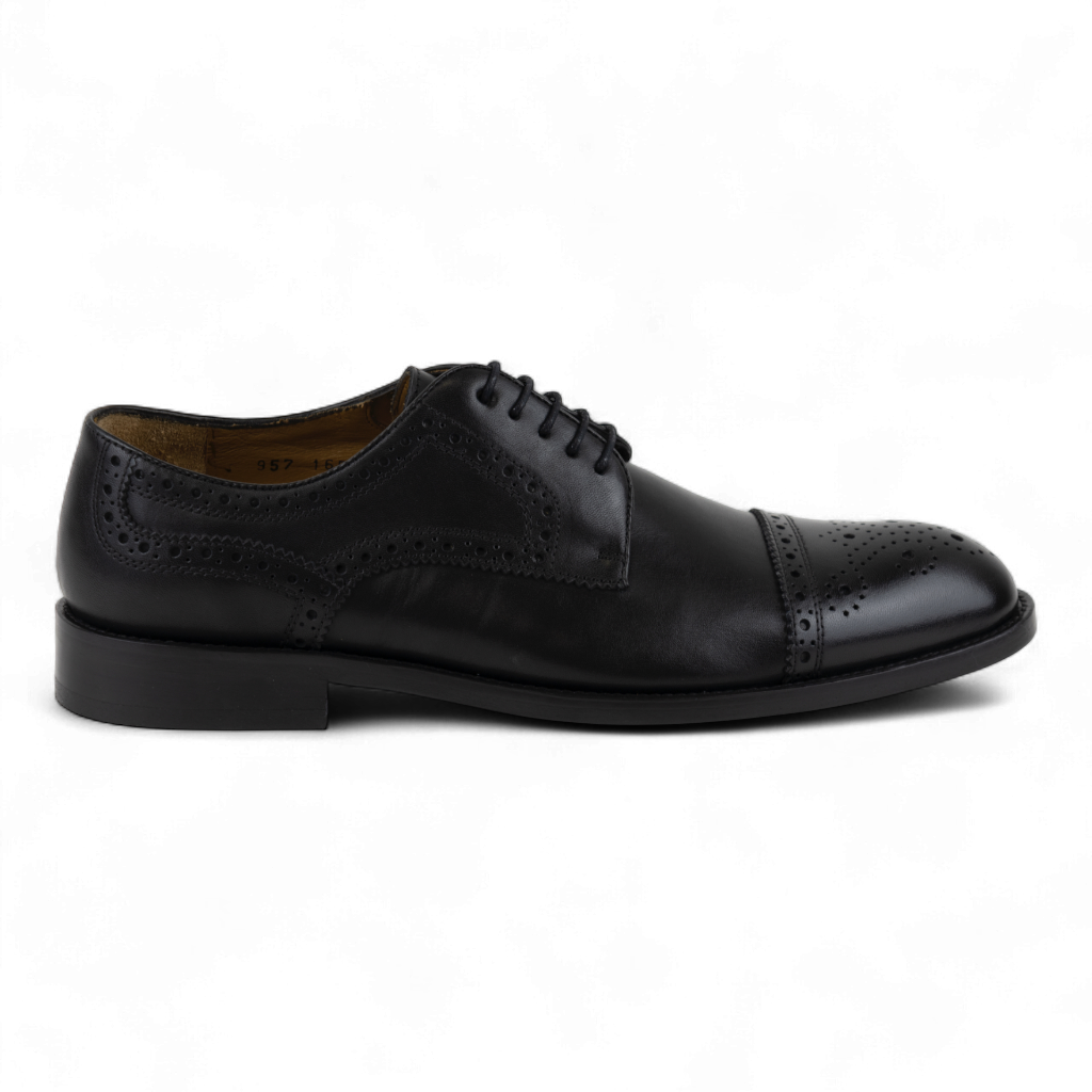 Men's Leather Brogue Derby Dress Shoes