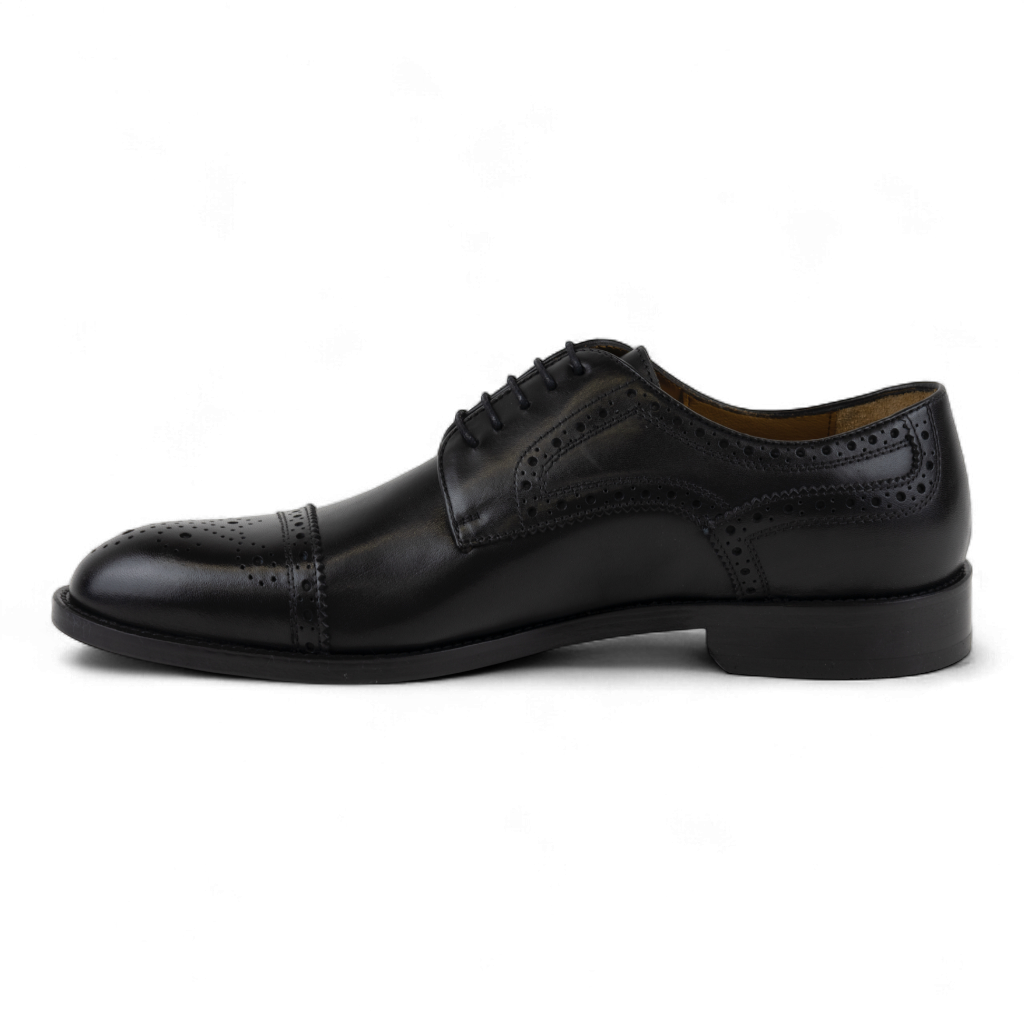 Men's Leather Brogue Derby Dress Shoes