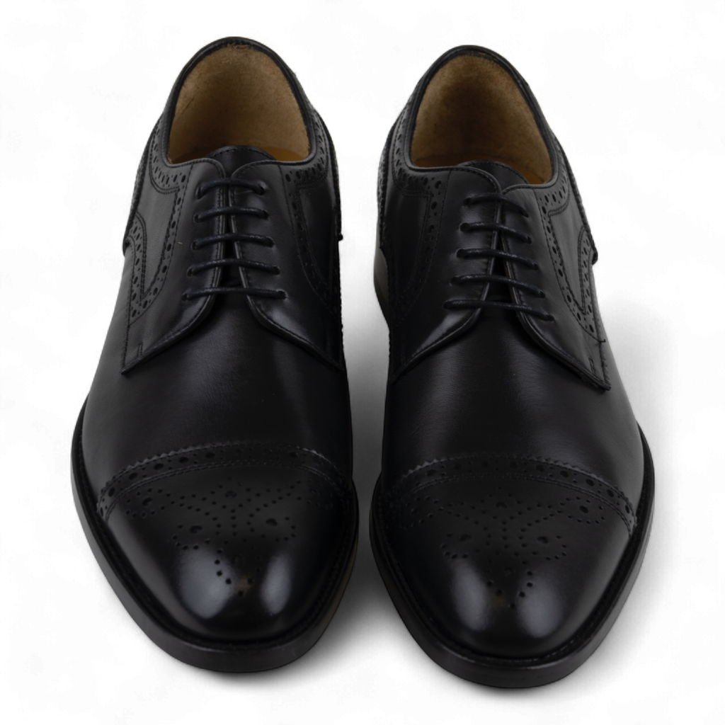 Men's Leather Brogue Derby Dress Shoes