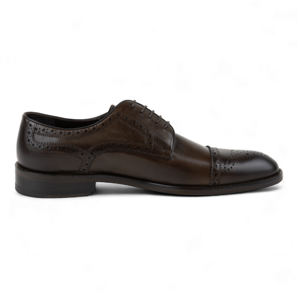 Men's Leather Brogue Derby Dress Shoes