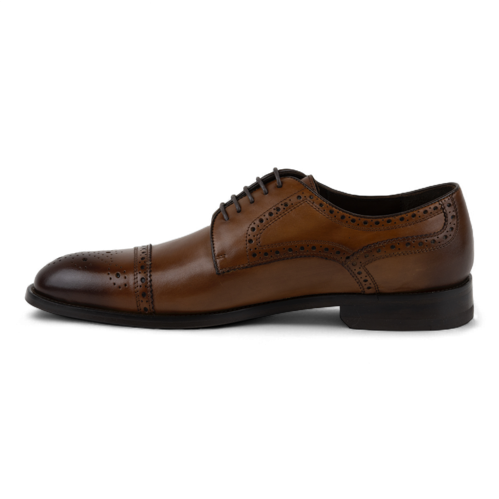 Men's Leather Brogue Derby Dress Shoes