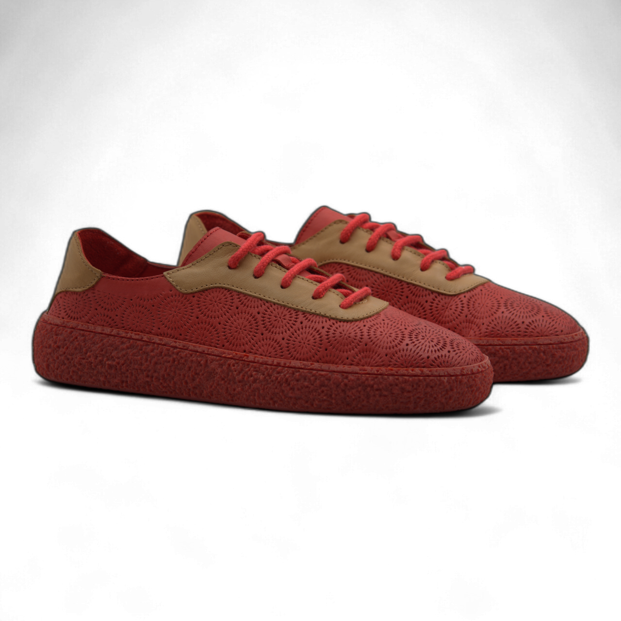 Women's Lace-Up Slip On Leather Sneakers