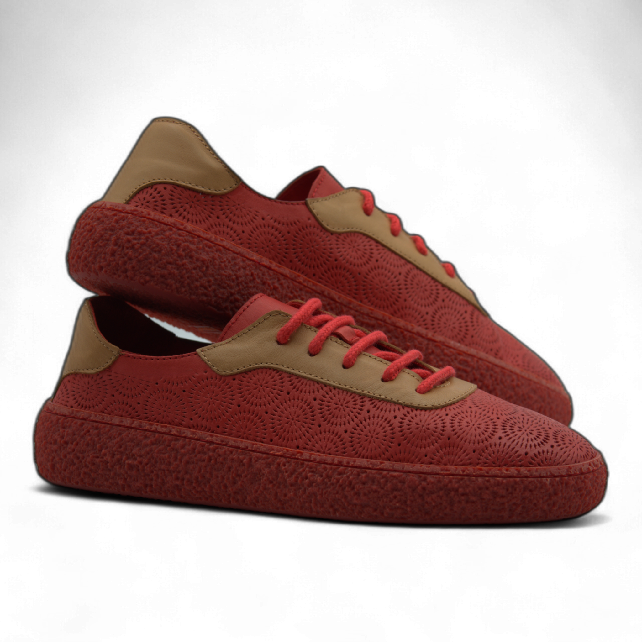 Women's Lace-Up Slip On Leather Sneakers