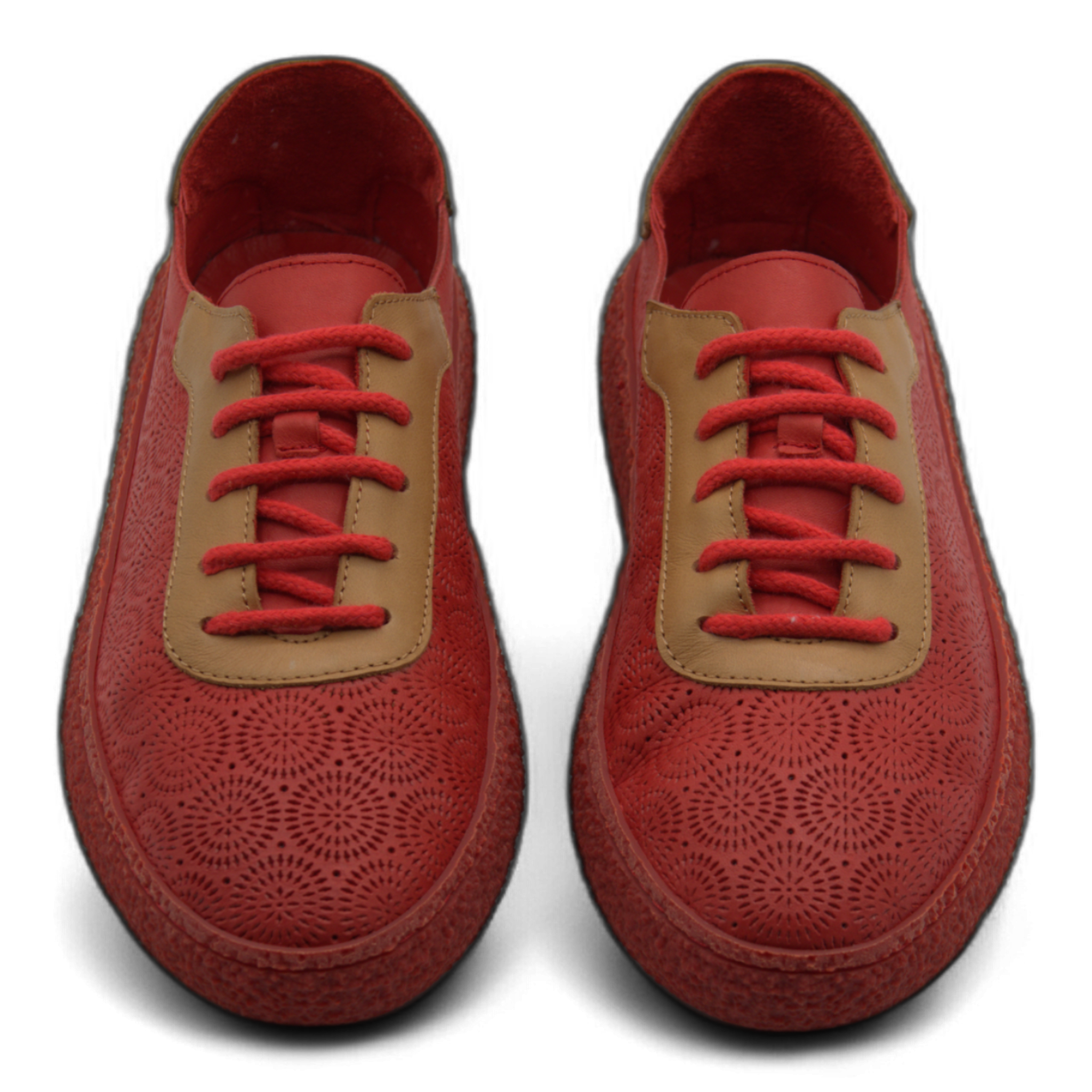 Women's Lace-Up Slip On Leather Sneakers