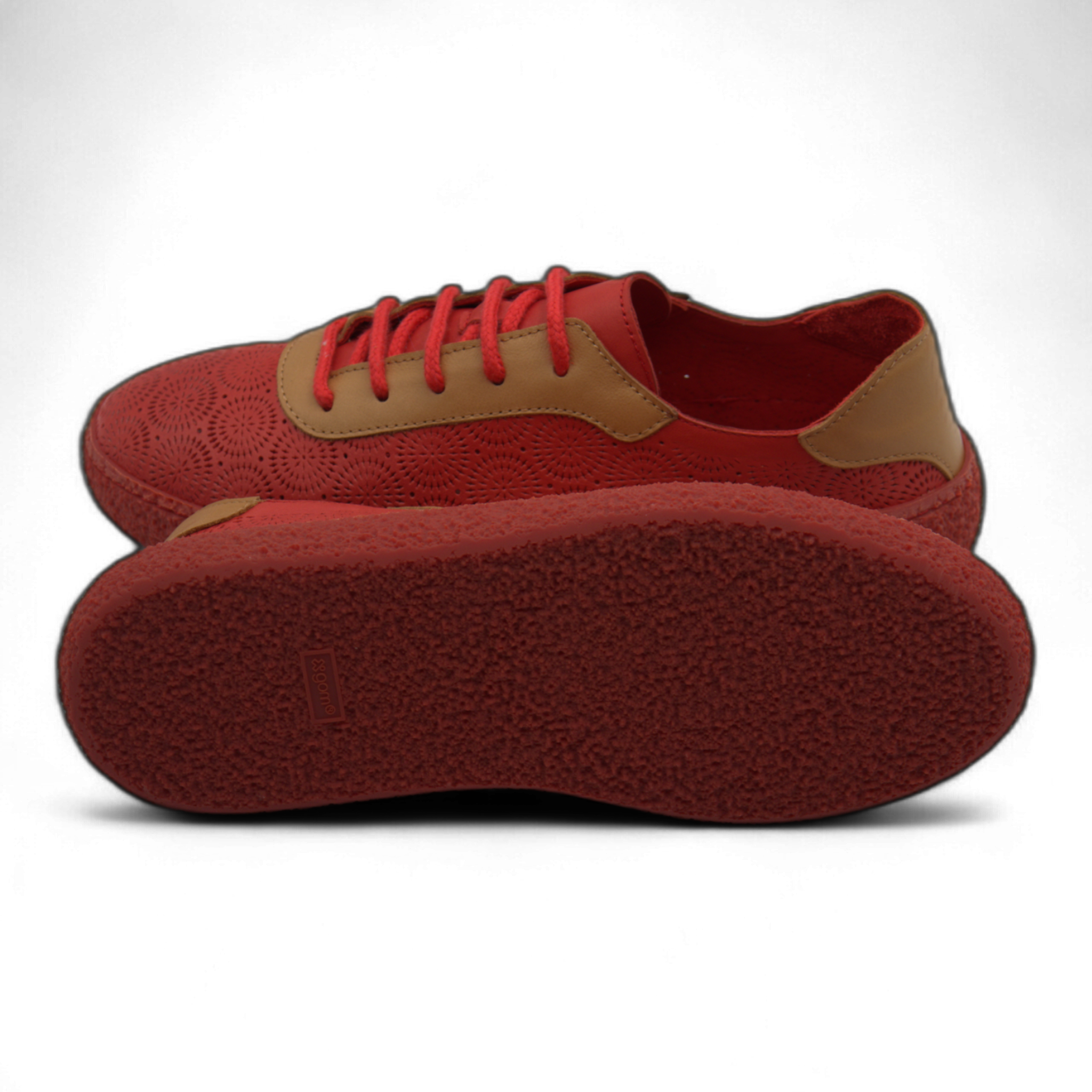 Women's Lace-Up Slip On Leather Sneakers