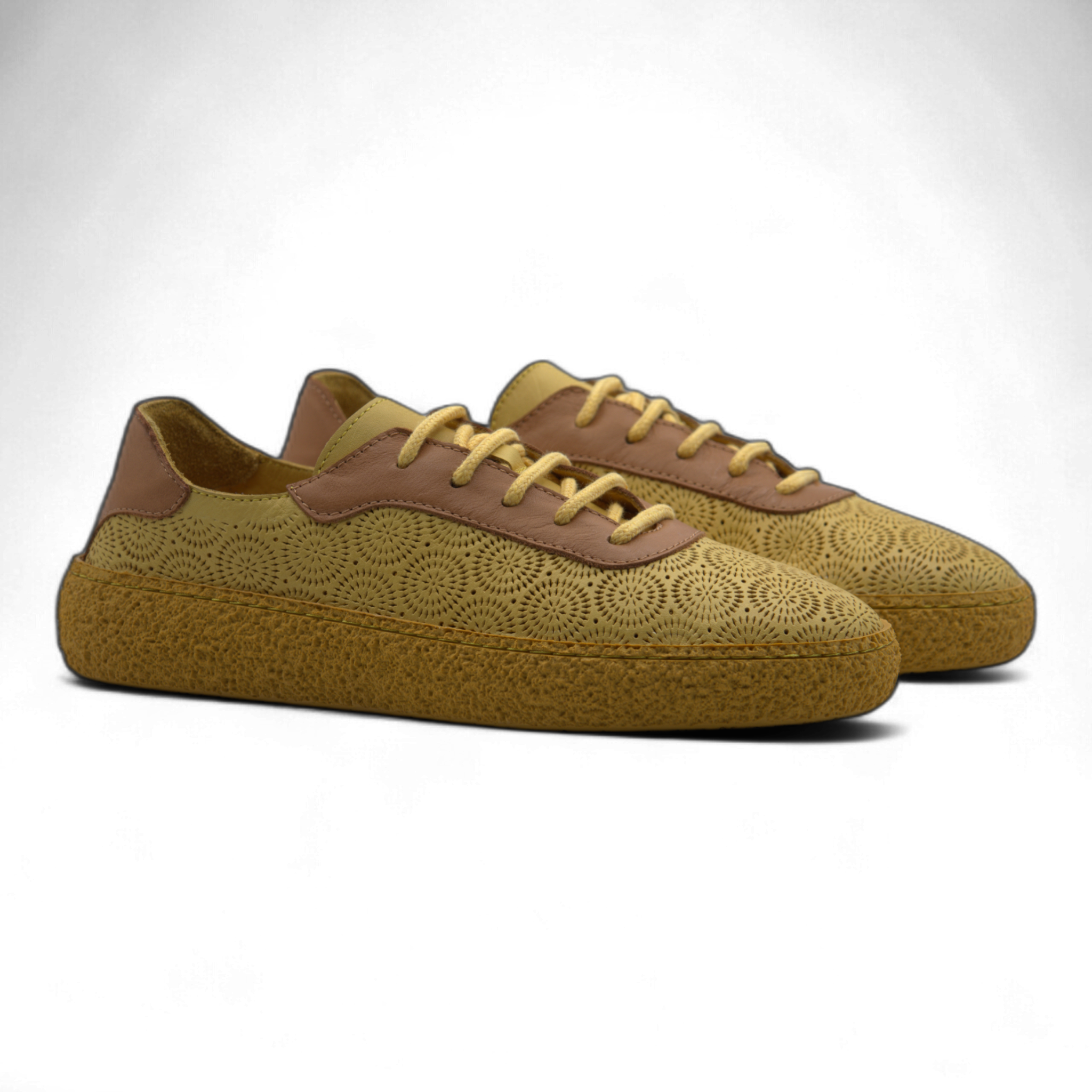 Women's Lace-Up Slip On Leather Sneakers
