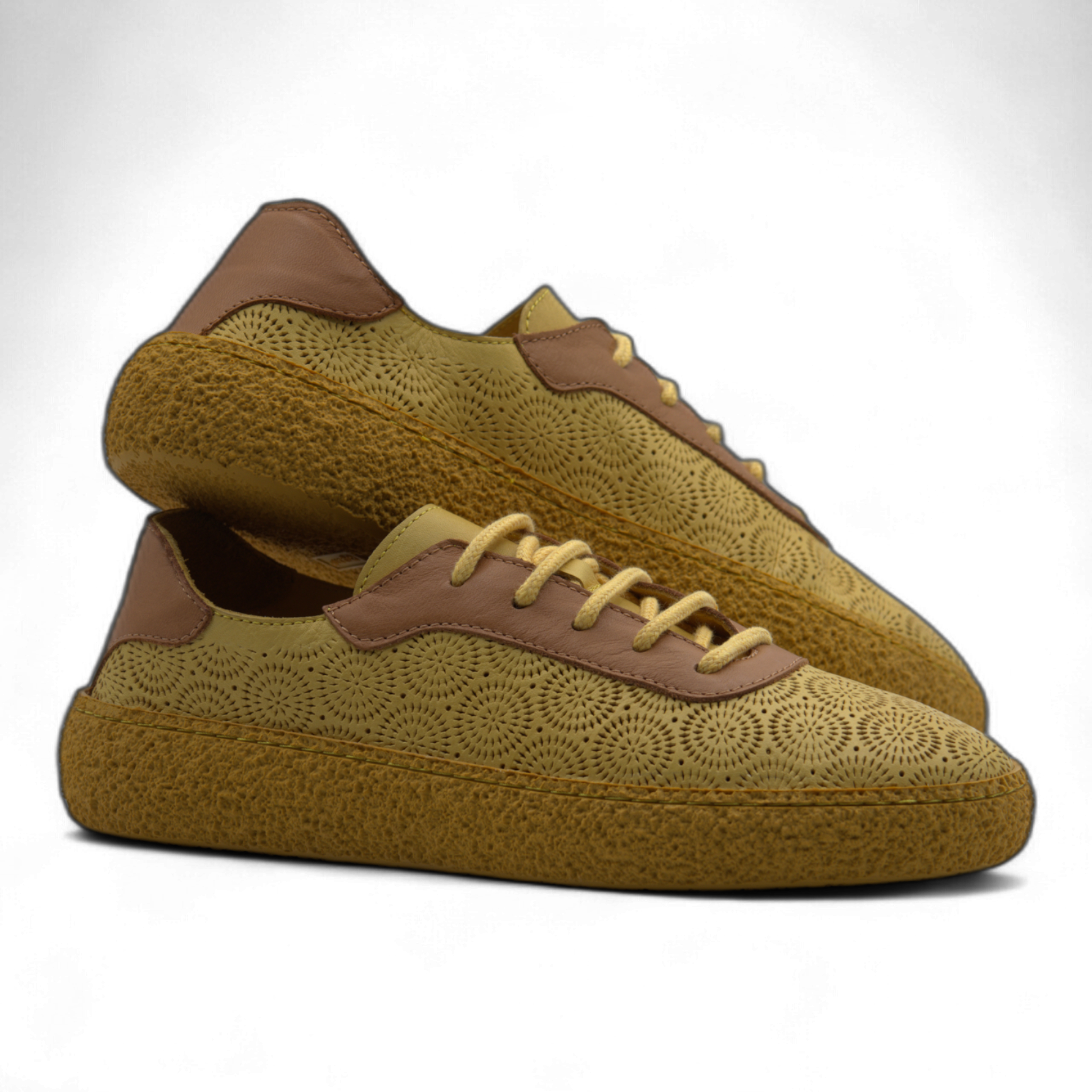 Women's Lace-Up Slip On Leather Sneakers