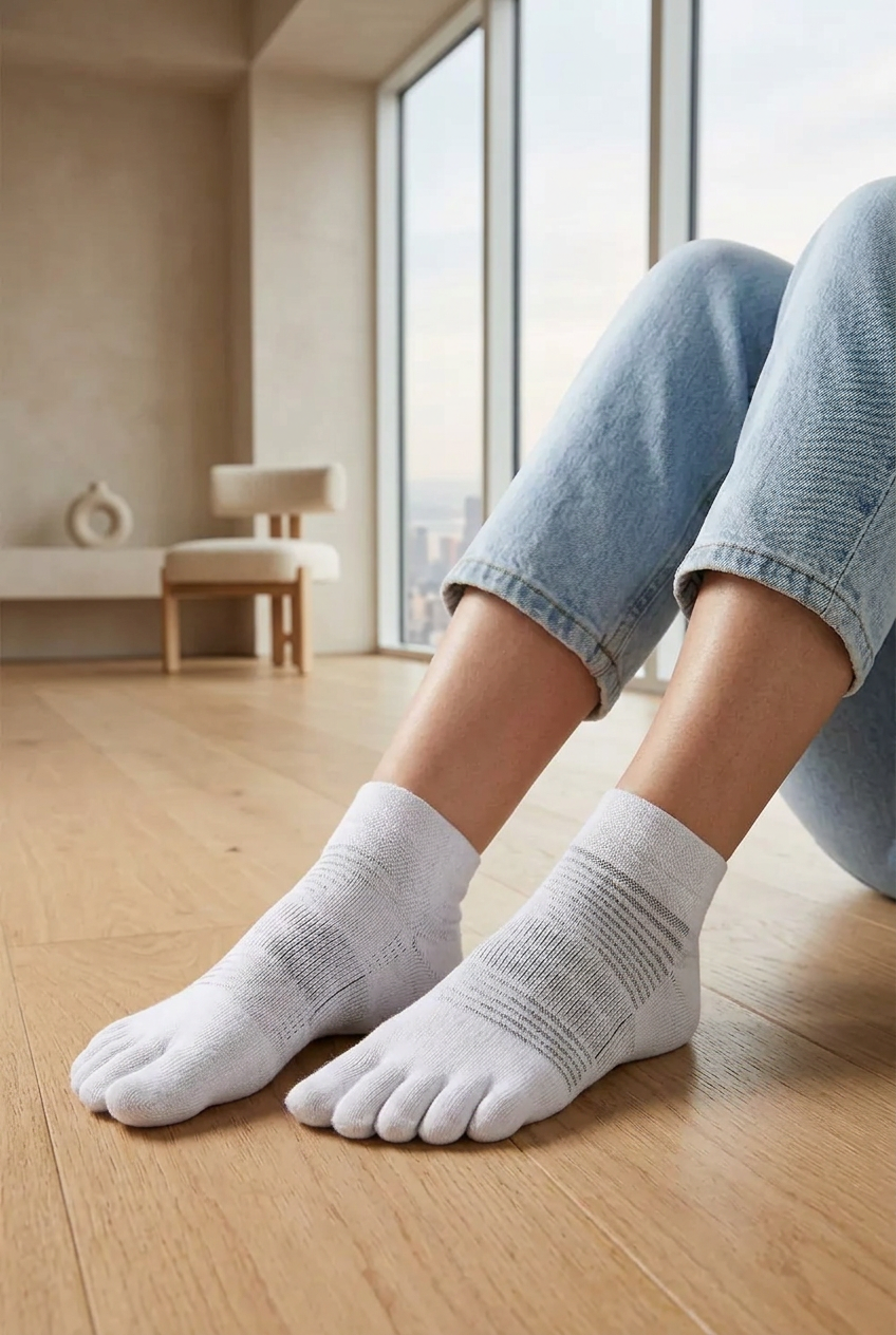 Performance Toe Socks for Men & Women with Enhanced Arch Support