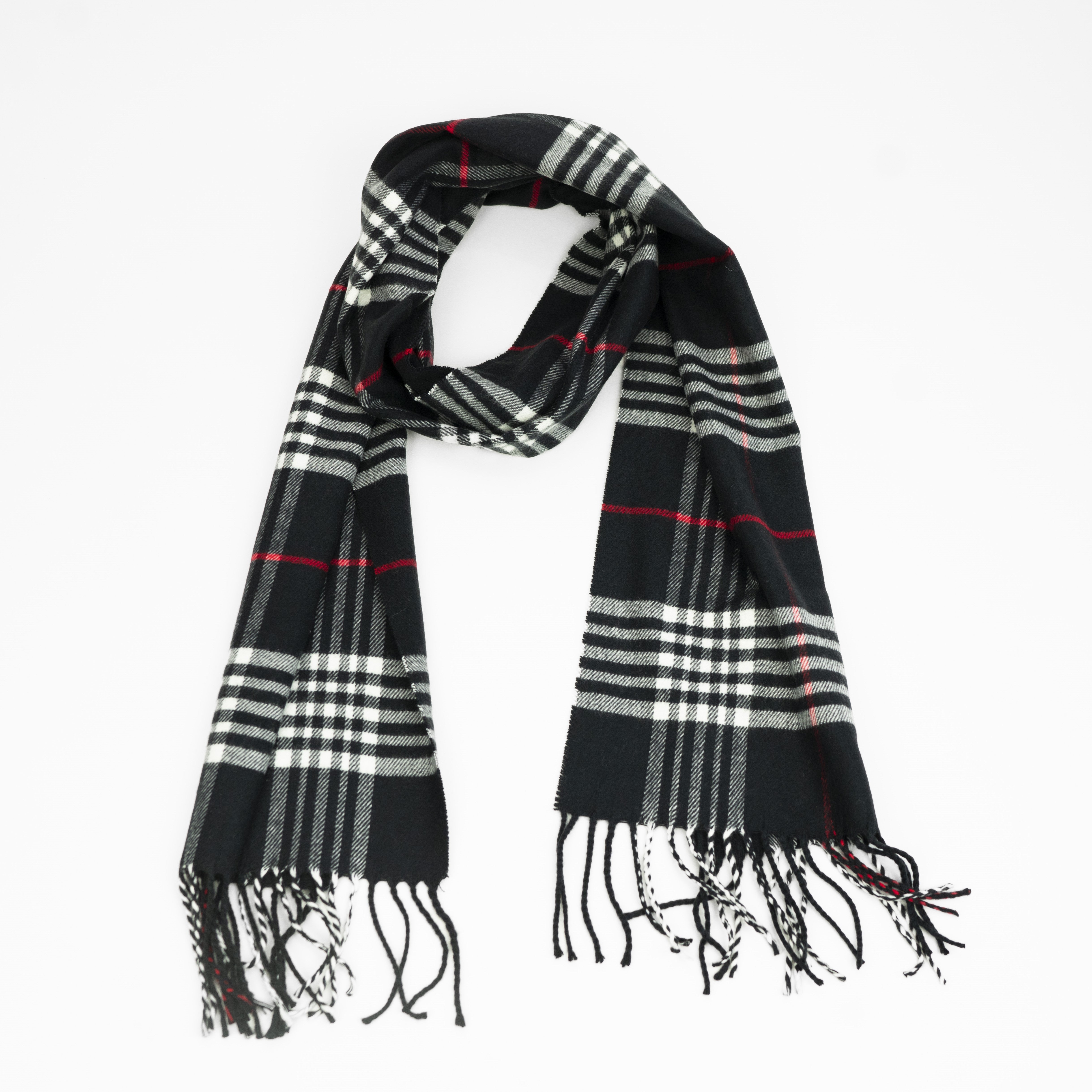 Buy black Plaid Scarf, Warm, Soft &amp; Colorful for Men &amp; Women