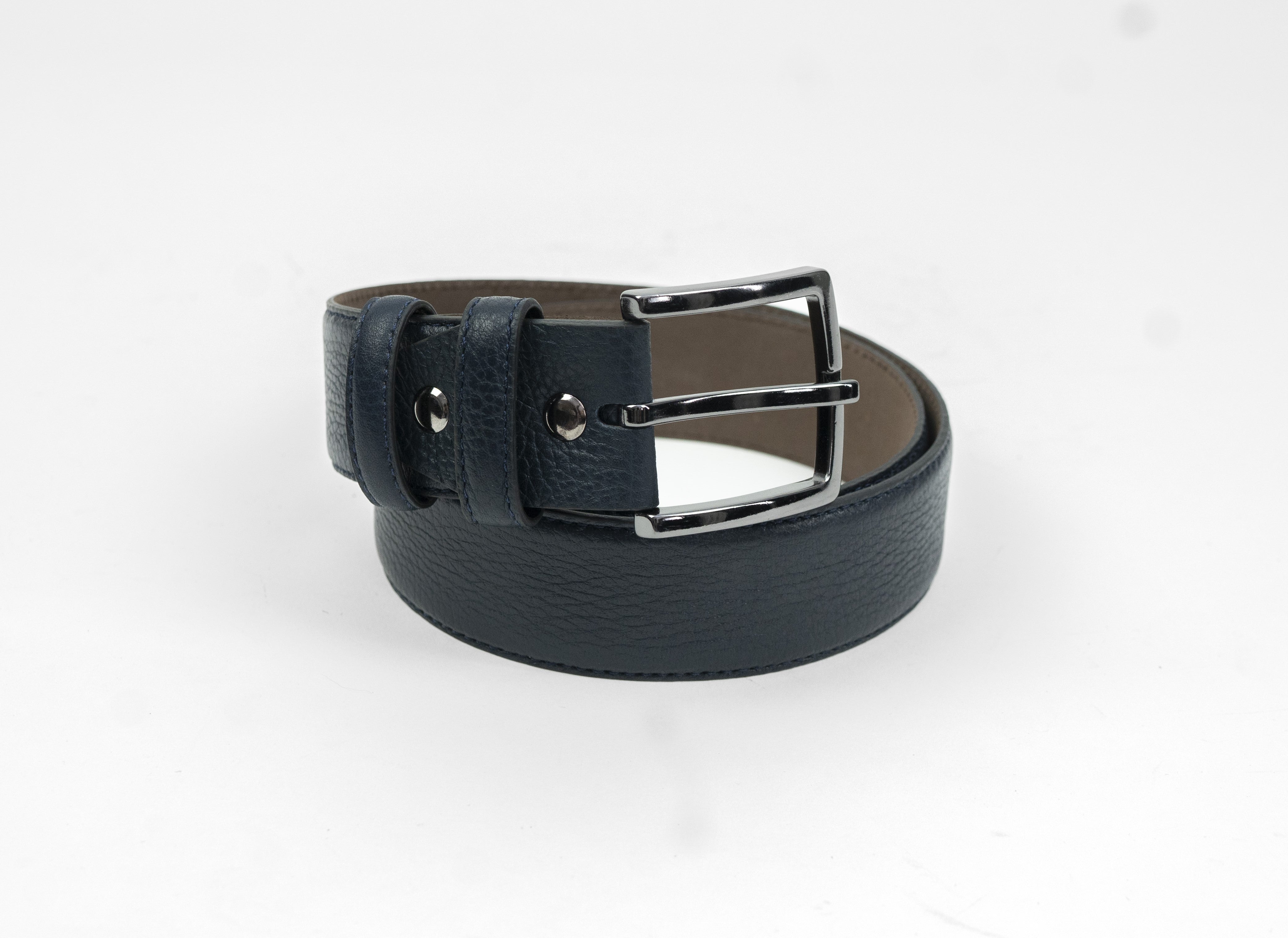 Buy navy Premium Deerskin Leather Golf Belts for Men &amp; Women